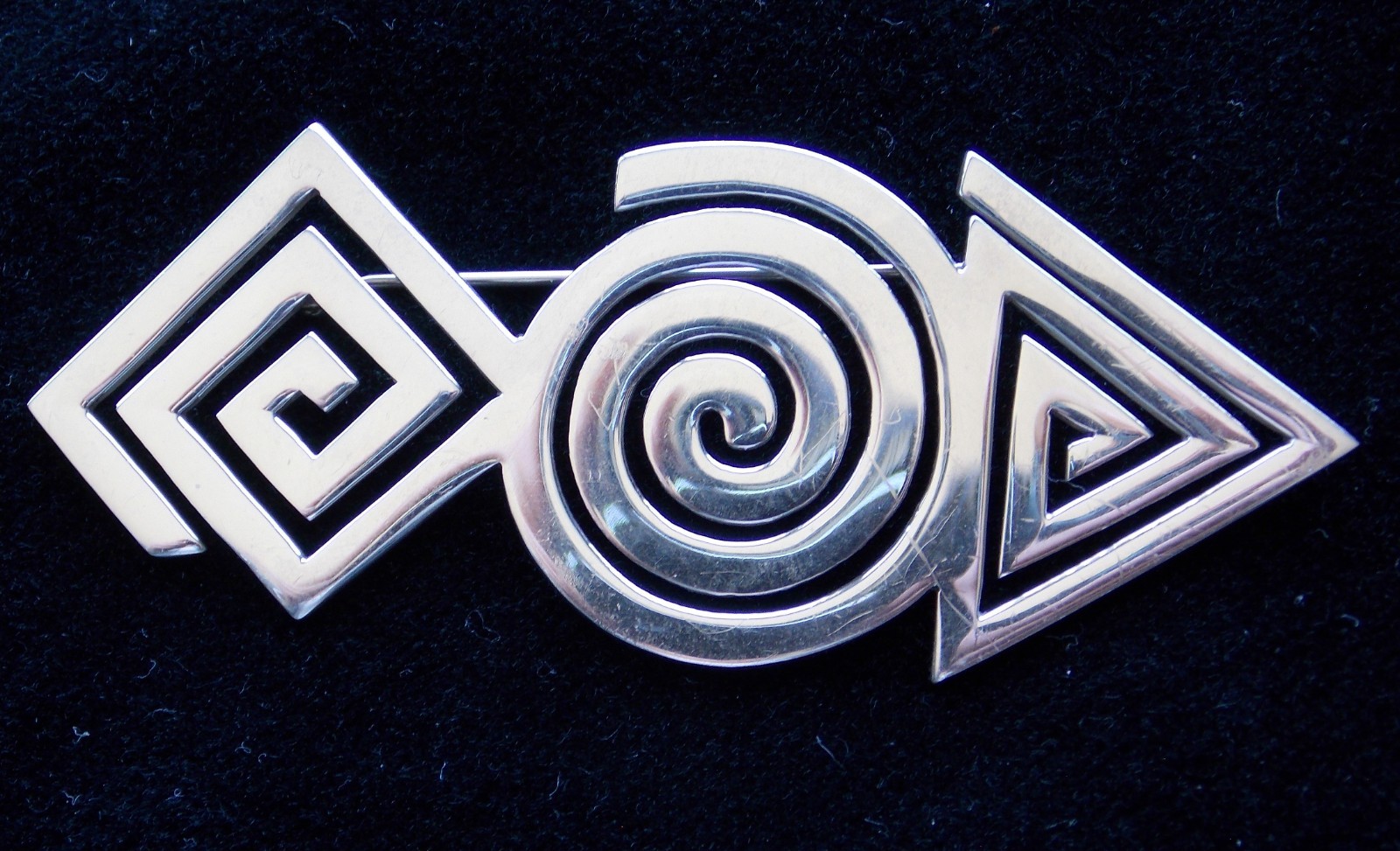 Vintage Dominique Dinouart Mexico Sterling Silver Brooch with Unique Design