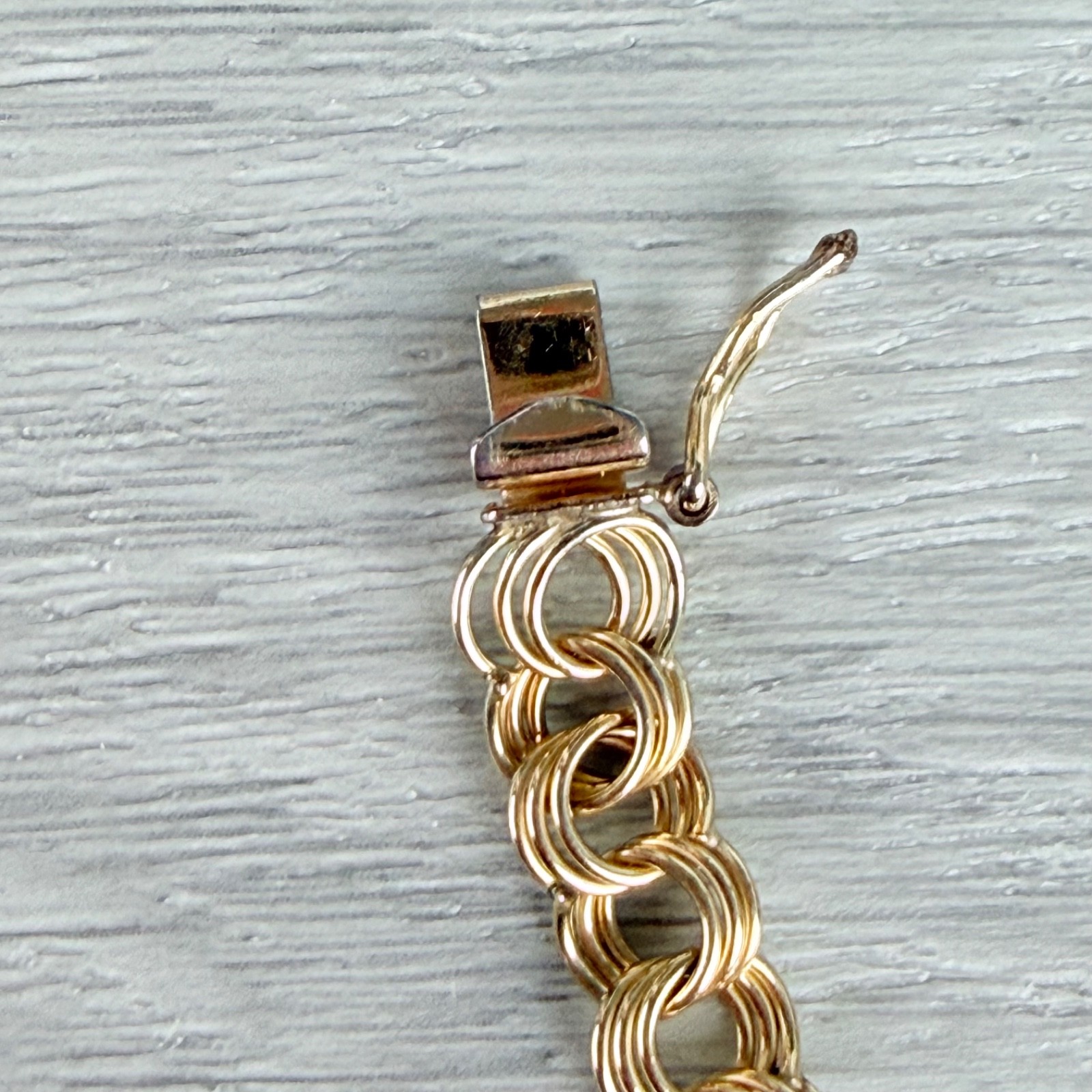 Vintage Krementz Gold Filled Plated or Overlay Starter Charm Bracelet w/ Charm