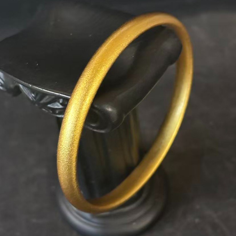 Gold-plated (NOT SURE) Gold Tone Smooth Band Bangle Bracelet, 7.7 inch