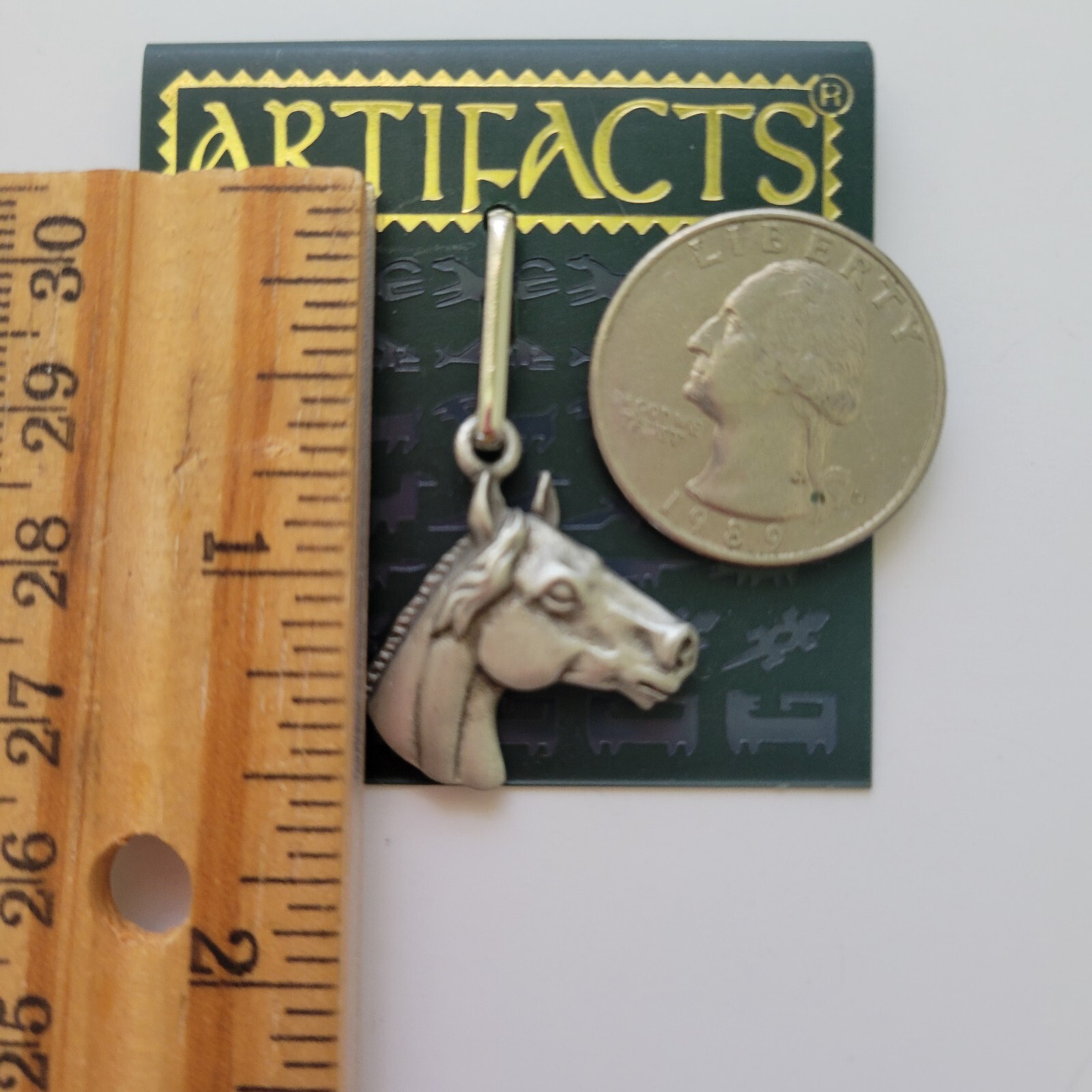 Vtg Horse Charm Pendant JJ Jonette Jewelry Horses Equine Equestrian Silver Tone