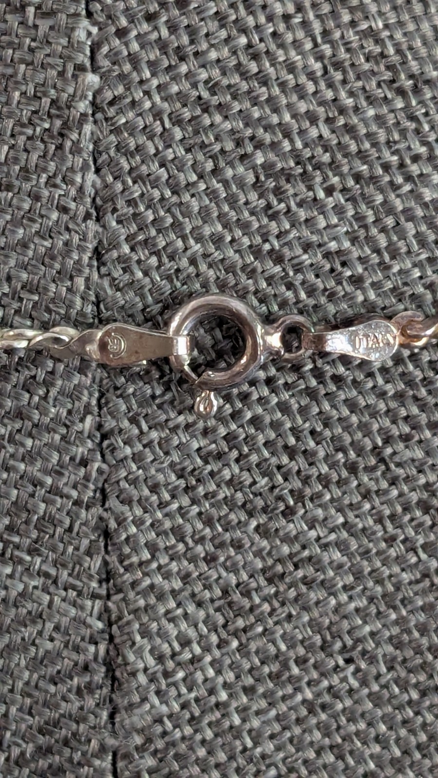 Vintage Sparkle Sterling Chain Necklace 925 Marked Chain Necklace