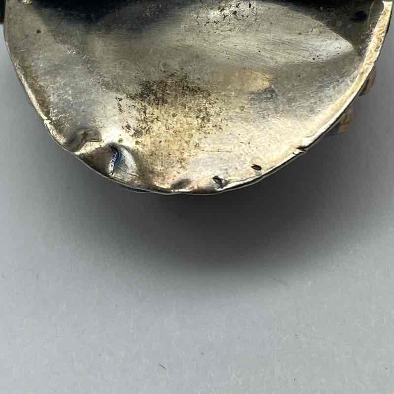 Shihara Sterling Silver 925 Quartz Ring Floral Mixed Metal Size 8.25