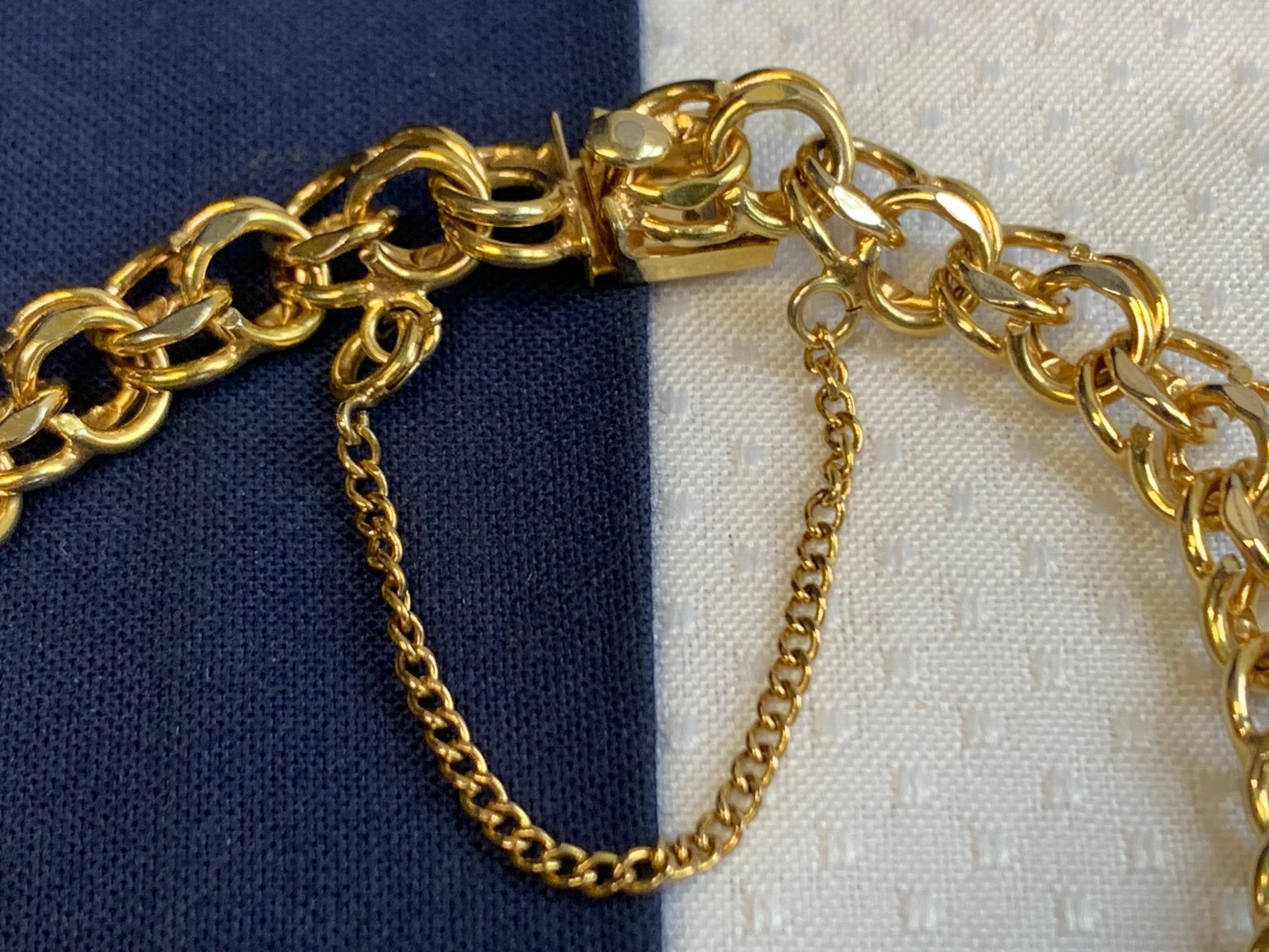 Vtg 1/20 12K Gold Filled BA Ballou Co Charm Bracelet 13.93g Jewelry 7.5″ Chain