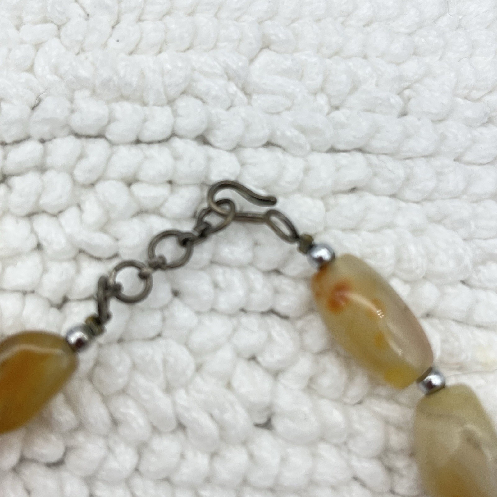 Vintage Agate Necklace Multicolor Stones Beach Boho 24″