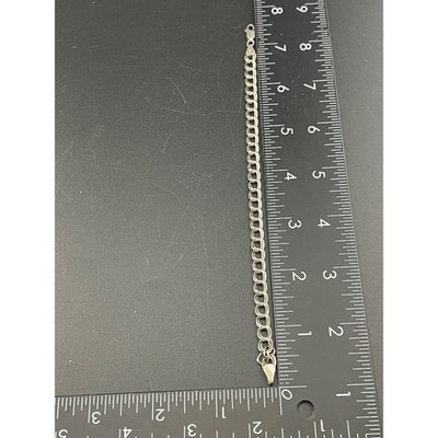 Vintage Italian Sterling Silver Double Rolo Link Bracelet 925 7.75″