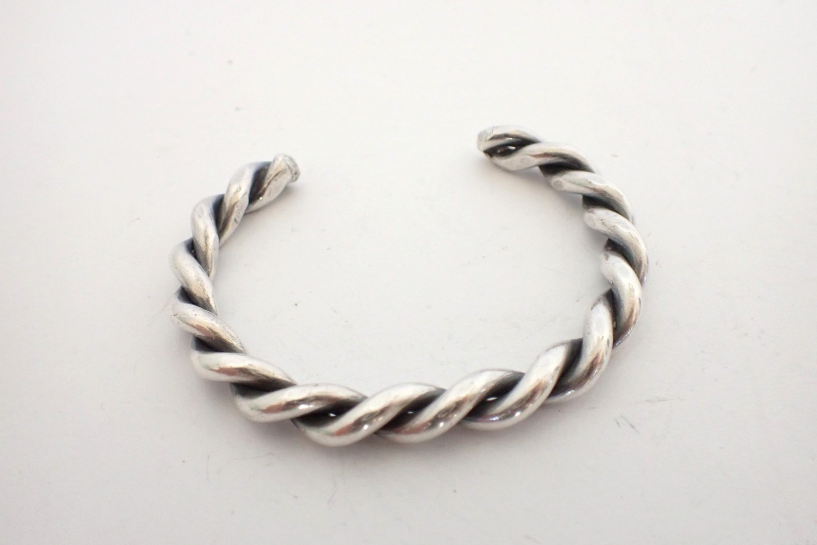 Vintage Sterling Silver Braided Twisted Cuff Bracelet 35 Grams