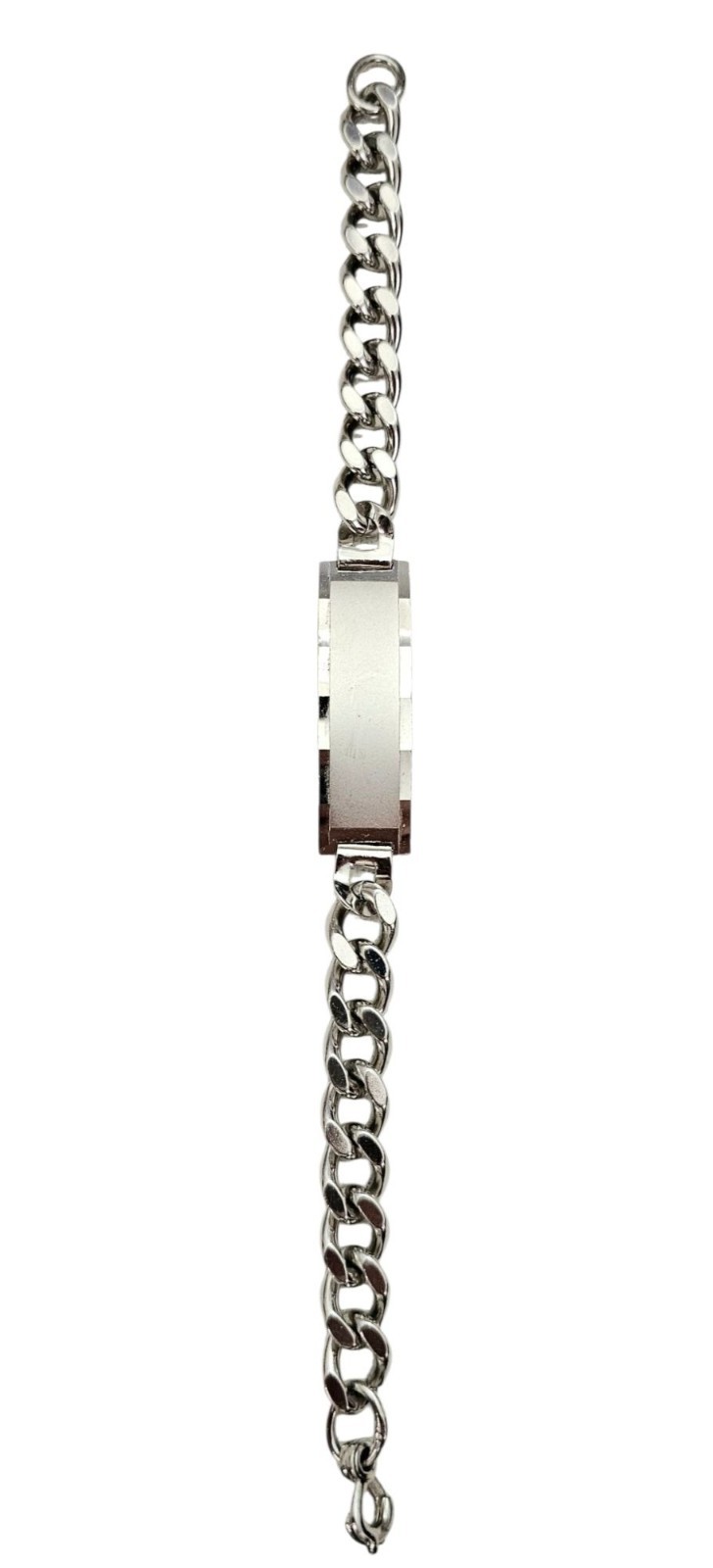 Sterling Silver Anson Cuban Chain Bracelet Sister Clasp, 8 Inches Signed