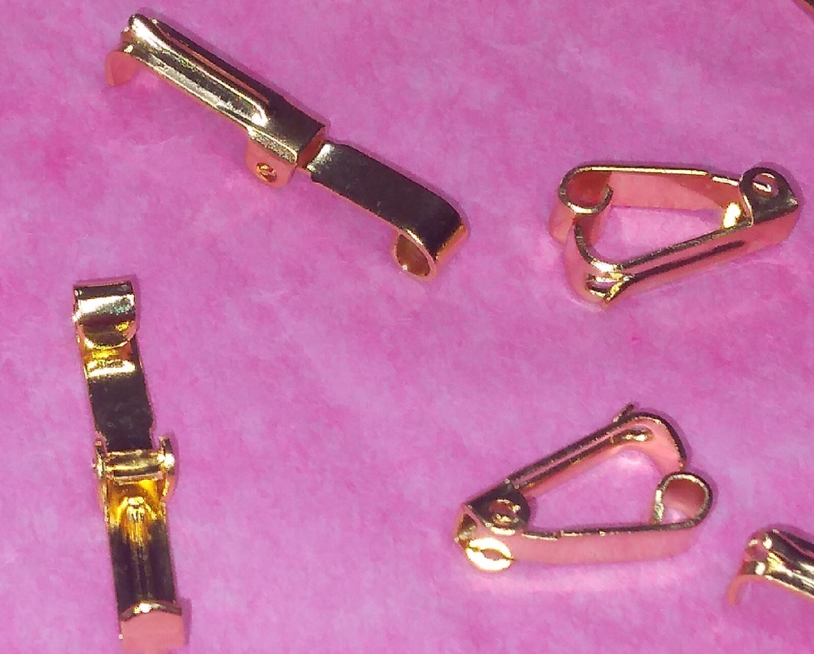 72 Goldtone Bracelet Fold Over Clasps – NOS