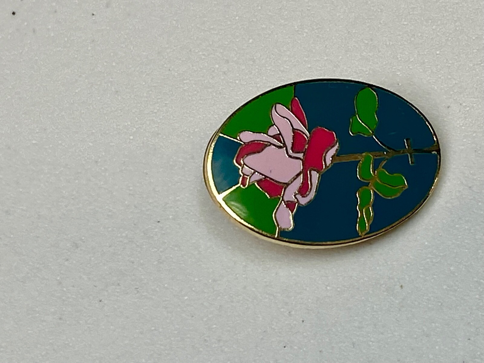Happy Mother’s Day Rose Enamel Brooch Pin On Card By Valley Casting