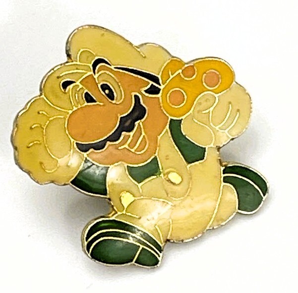 Nintendo Super Mario Bros Luigi 1988 Vtg Button Pin Brooch