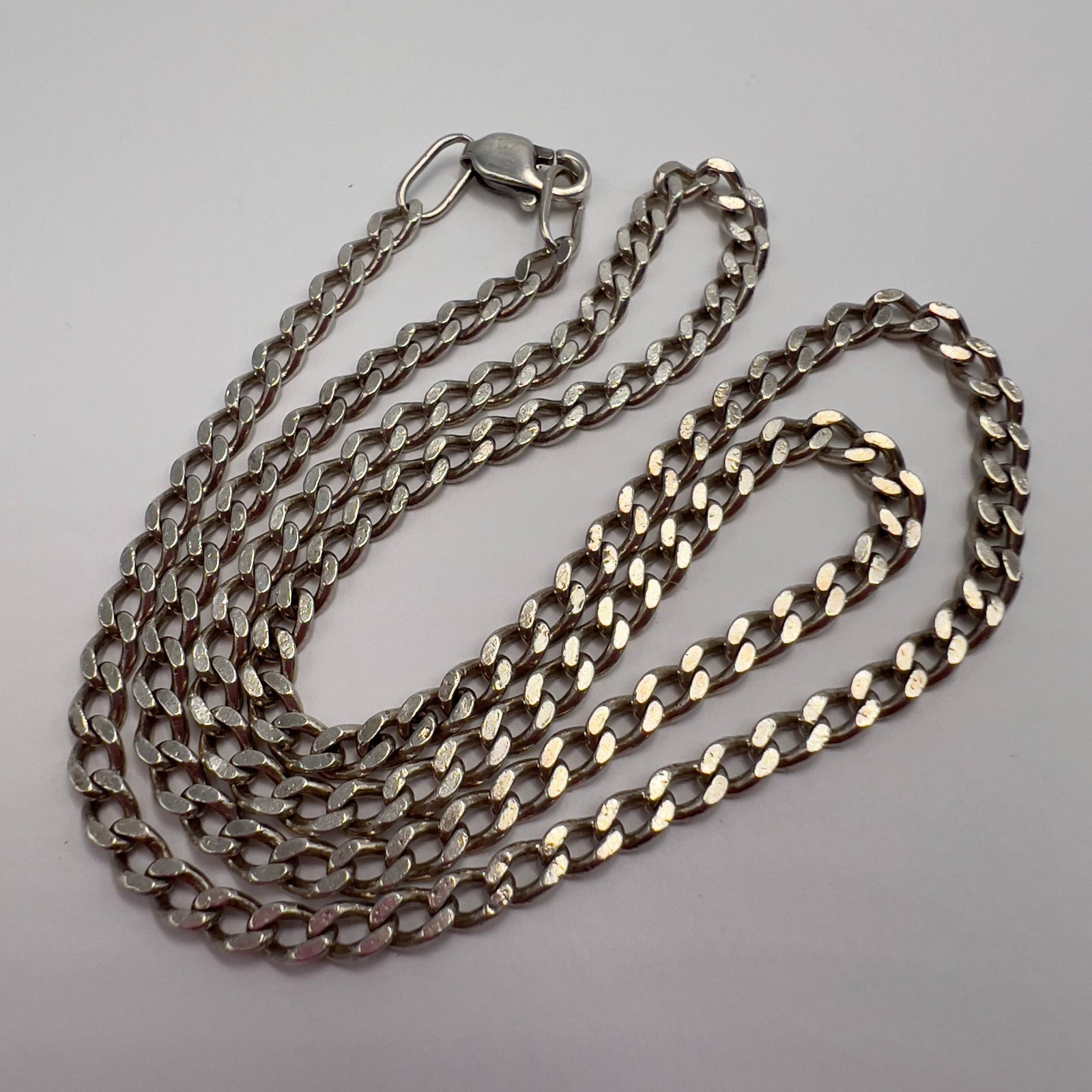 Vintage Sterling Silver 925 Figaro Chain Necklace 18.8″ Ukraine Marked 11.4gr