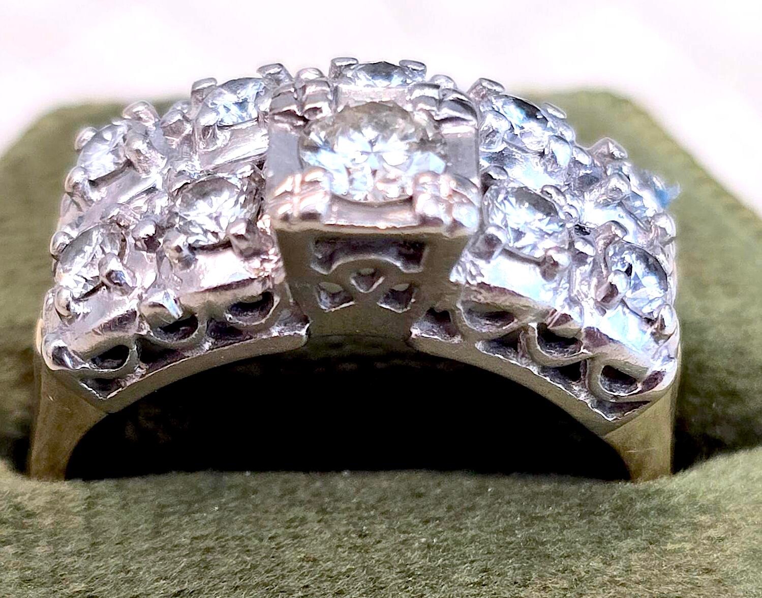 Rare Vintage “Unused” Diamond Ring Set (Approximations) about 1 ct. Size 7.5