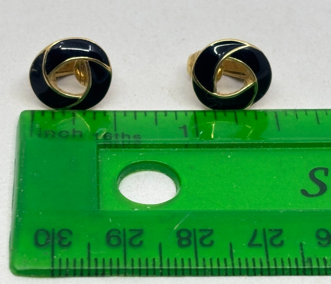 2 Pairs Vintage 1955-1980s TRIFARI Clip On Earrings Gold Tone