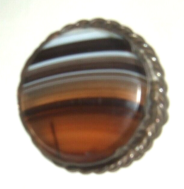 Scottish Agate Pin Antique Estate Jewelry