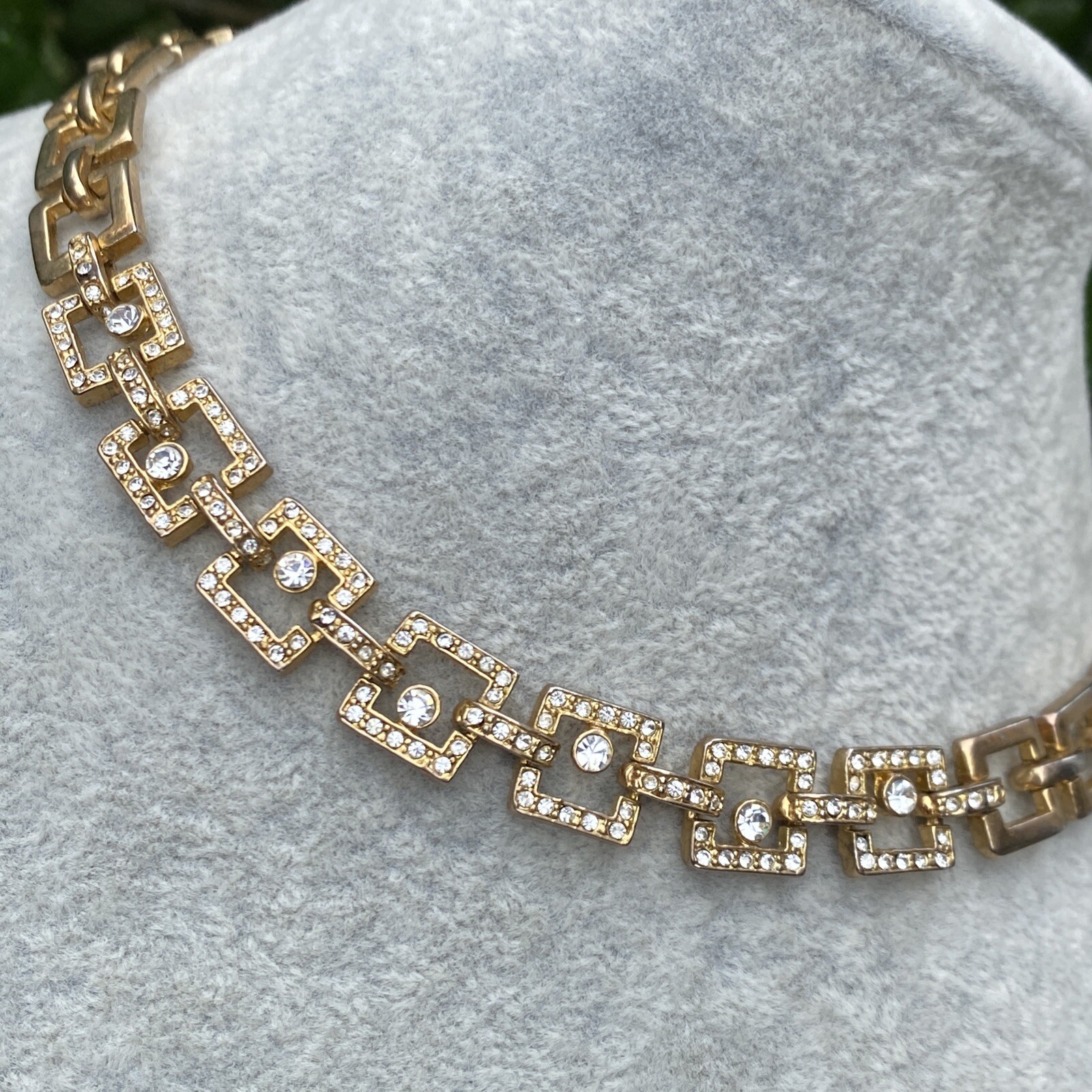 Vintage Choker Necklace Estate Jewelry Pre-Owned Gold Wash