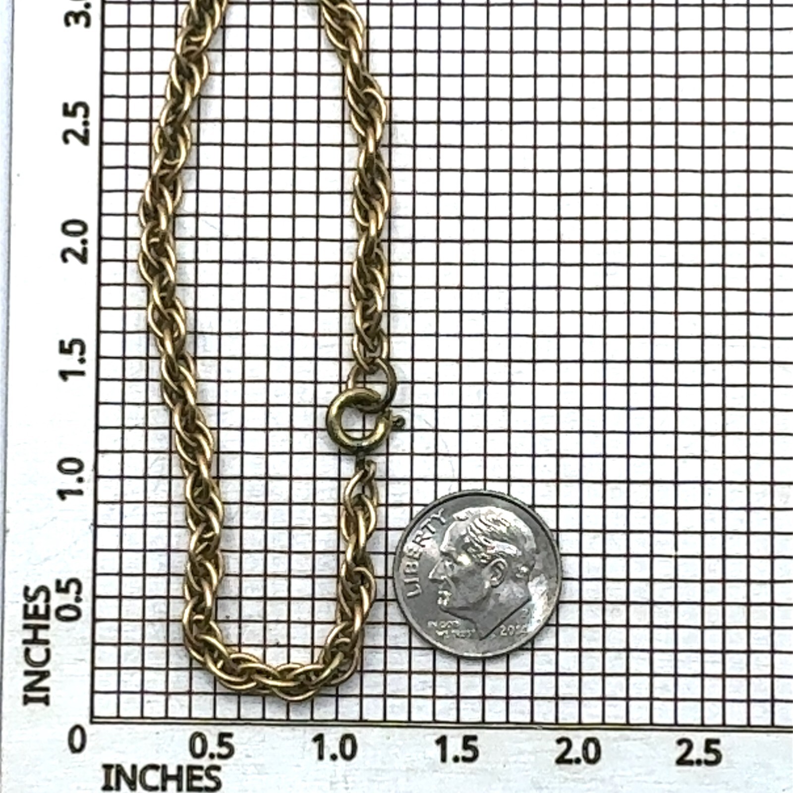 12K Gold Filled 4mm Wheat Chain Bracelet