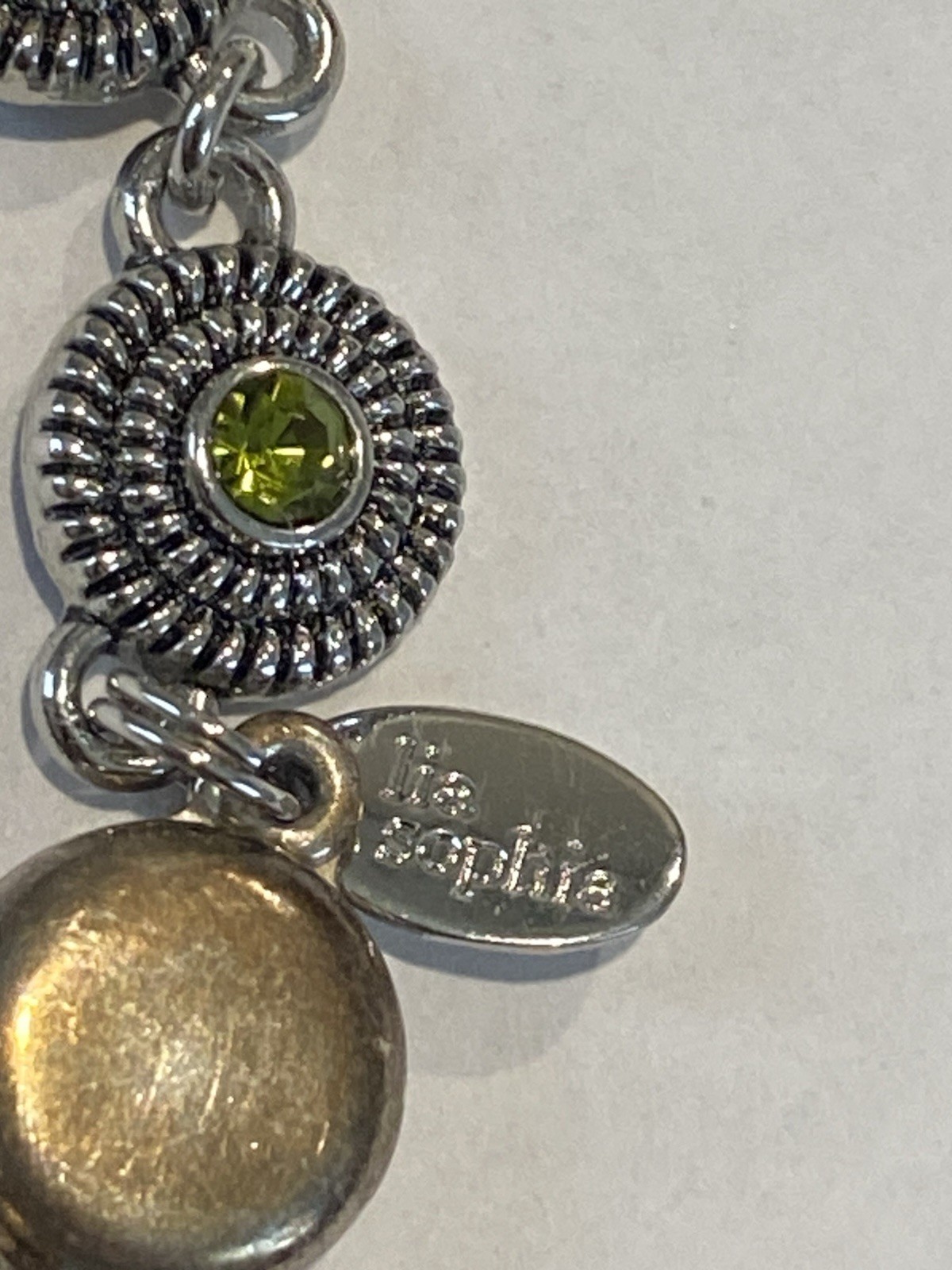 Lia Sophia Necklace Silver Tone Colorful Rhinestones AB Coating 19”