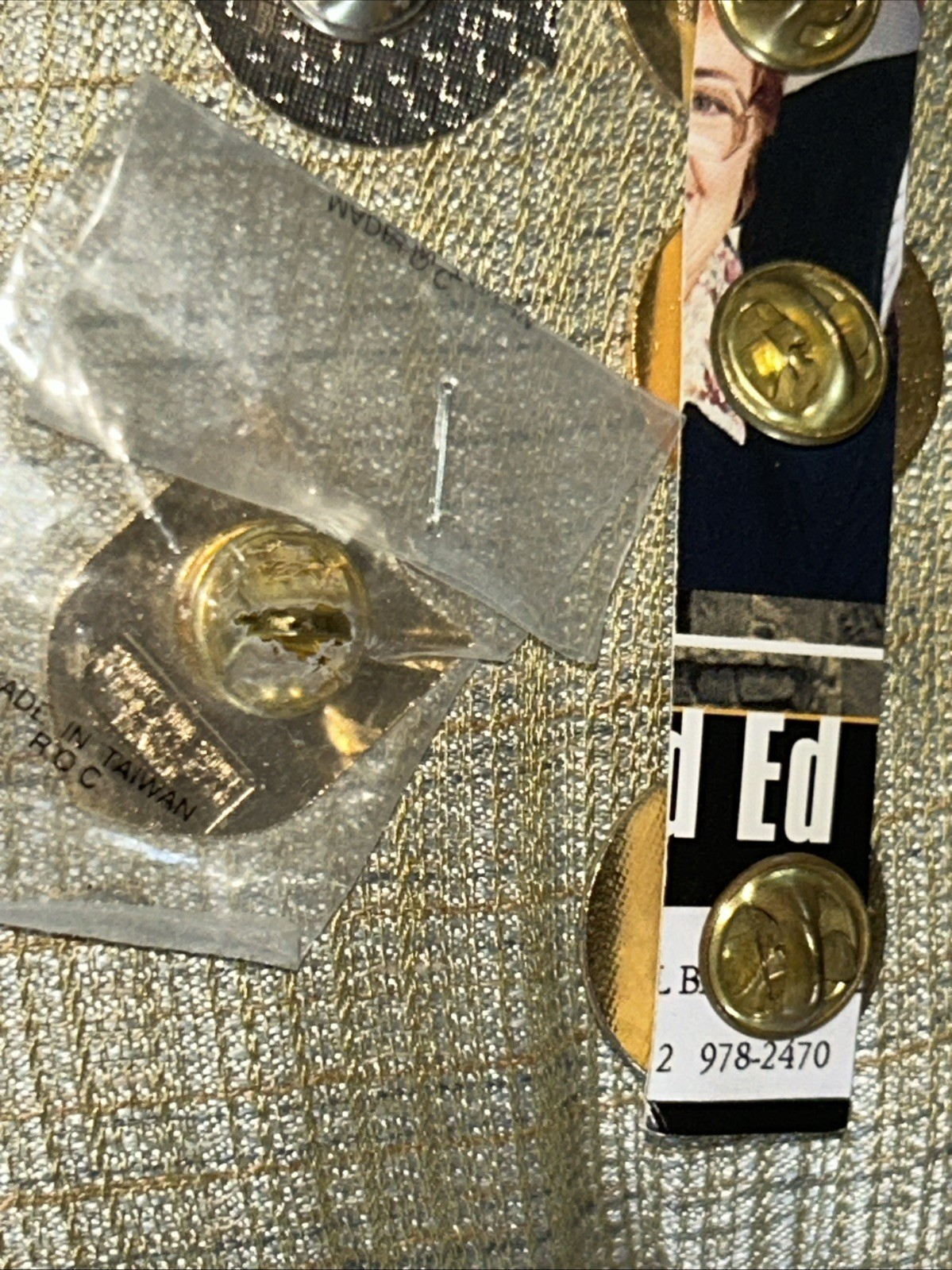 USET Equestrian Team Lettered Pin Red, White Blue Gold Tone Set Of 6 Plus 2 More