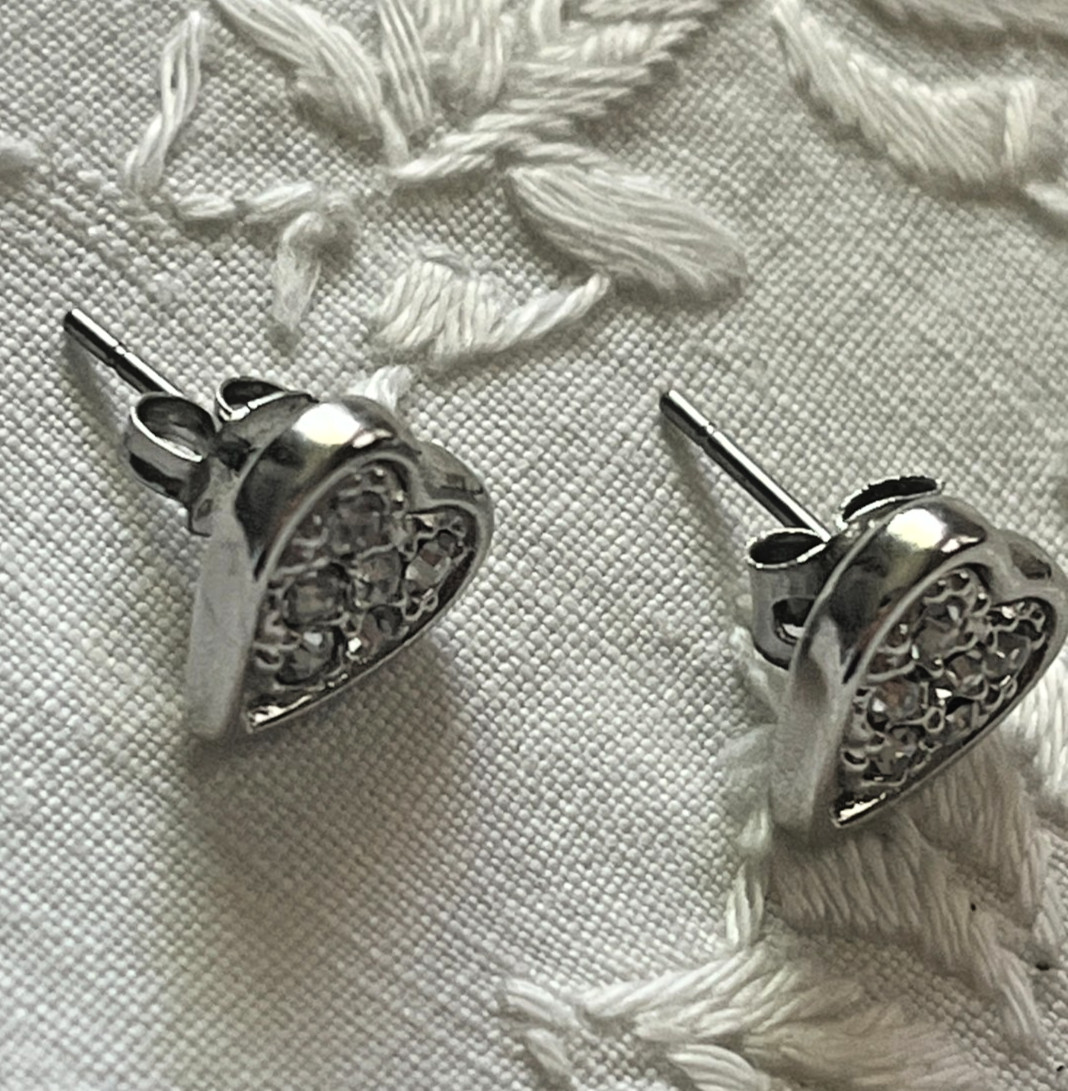 Vintage Lot of Two Earrings, Gold-Tone/Silver-Tone, Different Designs, Studs