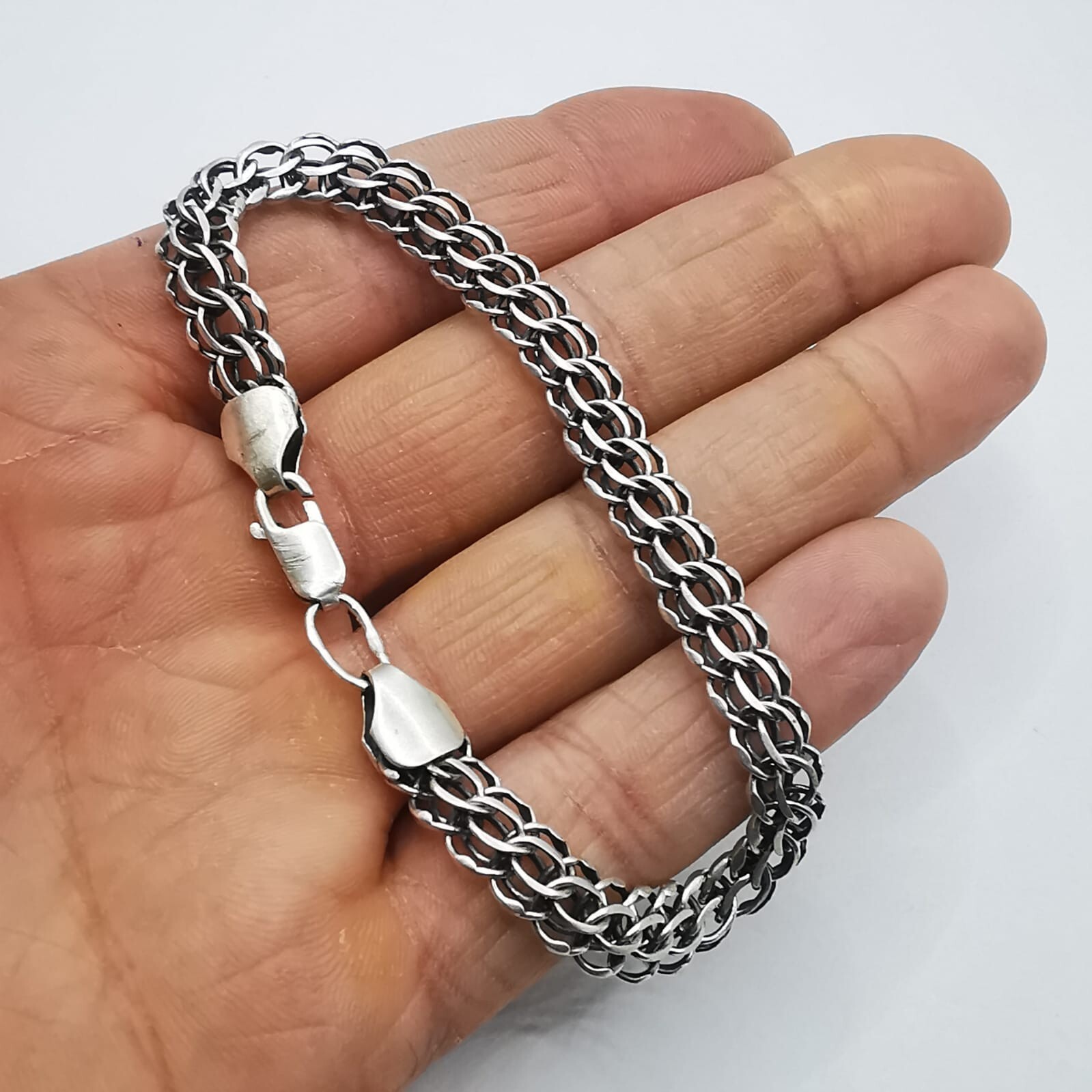 Vintage Beautiful Bracelet Jewelry,925 Sterling Silver, Handmade 12,76 gram