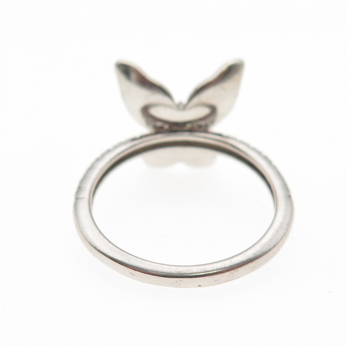 Chuck Clemency 925 Sterling Silver Vintage Modernist Butterfly Ring Size 7