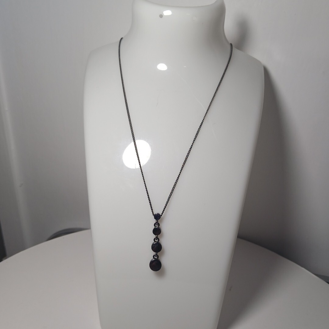 Gwen Stefany mark Vintage Black Stone Woman Necklace