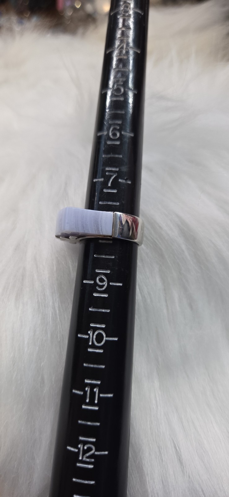 Vintage Silver Palm Style Jade Ring, Size 8