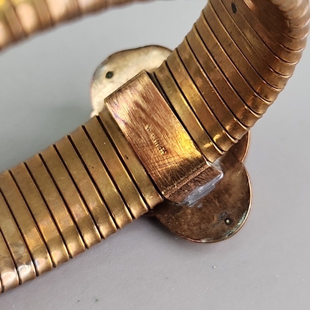 Vintage Victorian Expandable Bangle Bracelet Tubogas Germany Gold Filled 6.5″