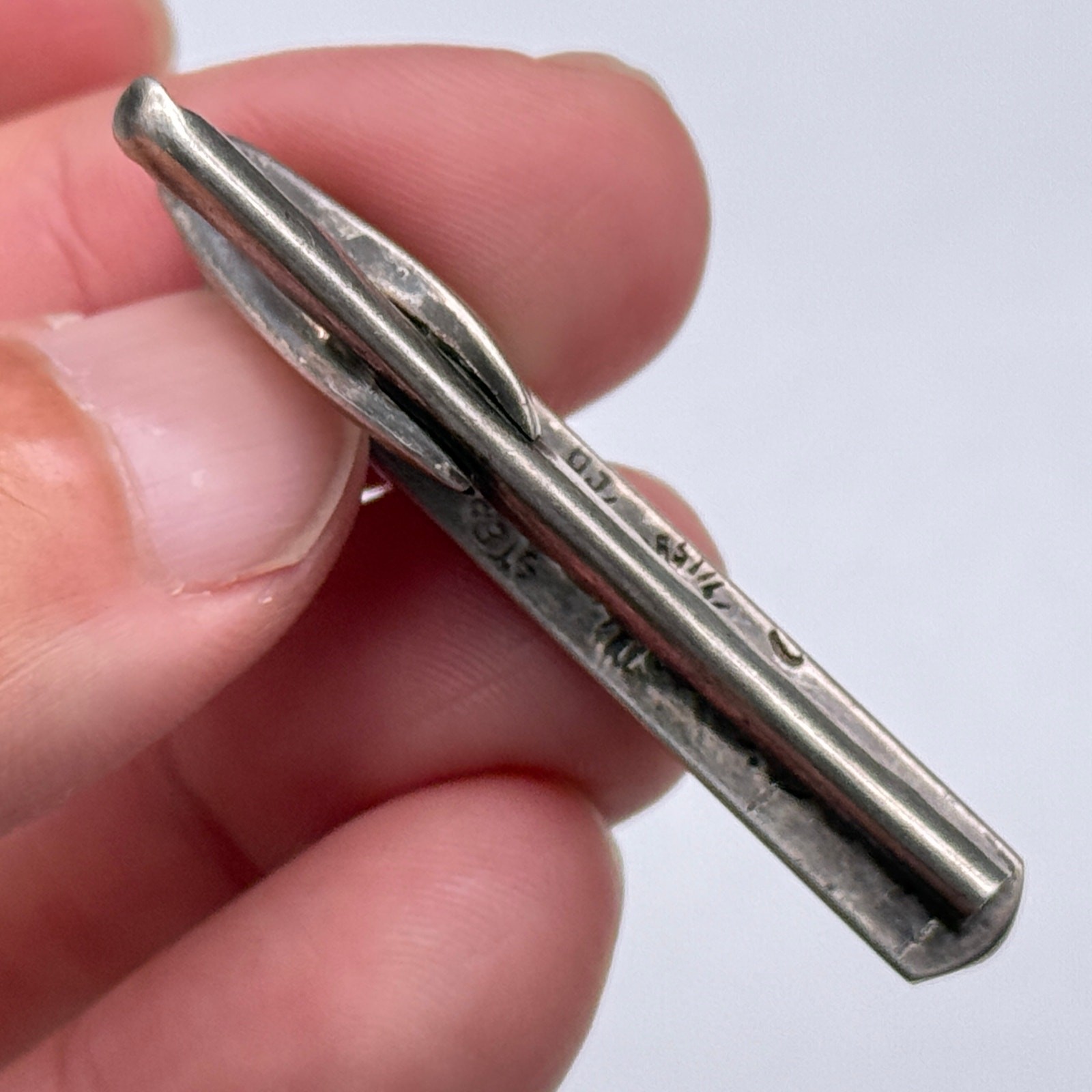 Vintage Modernist Los Castillo Sterling Silver Tie Clip