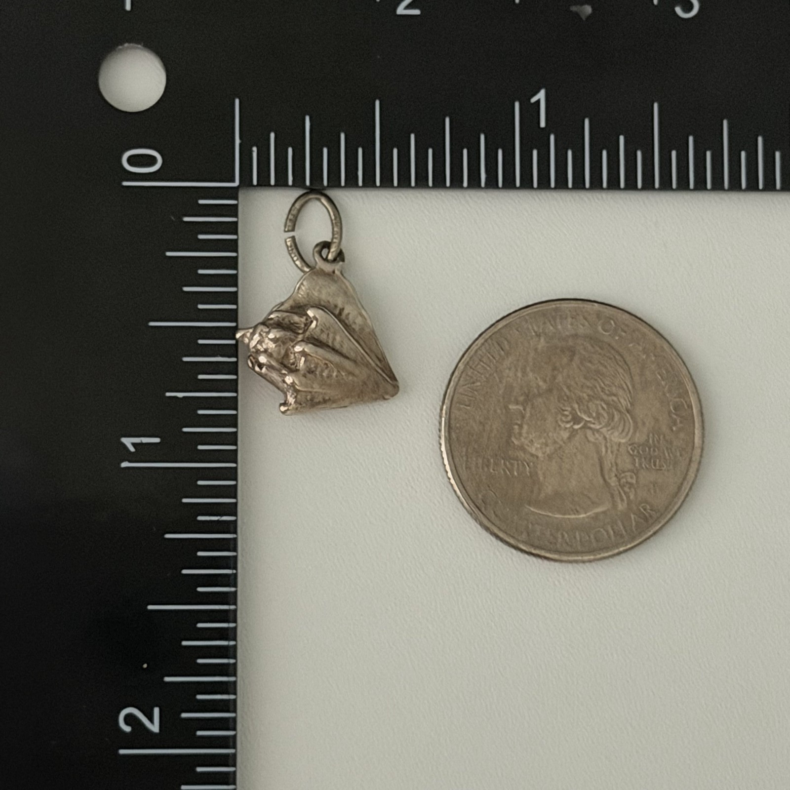 Vintage Sterling Silver Conch Shell Charm Pendant