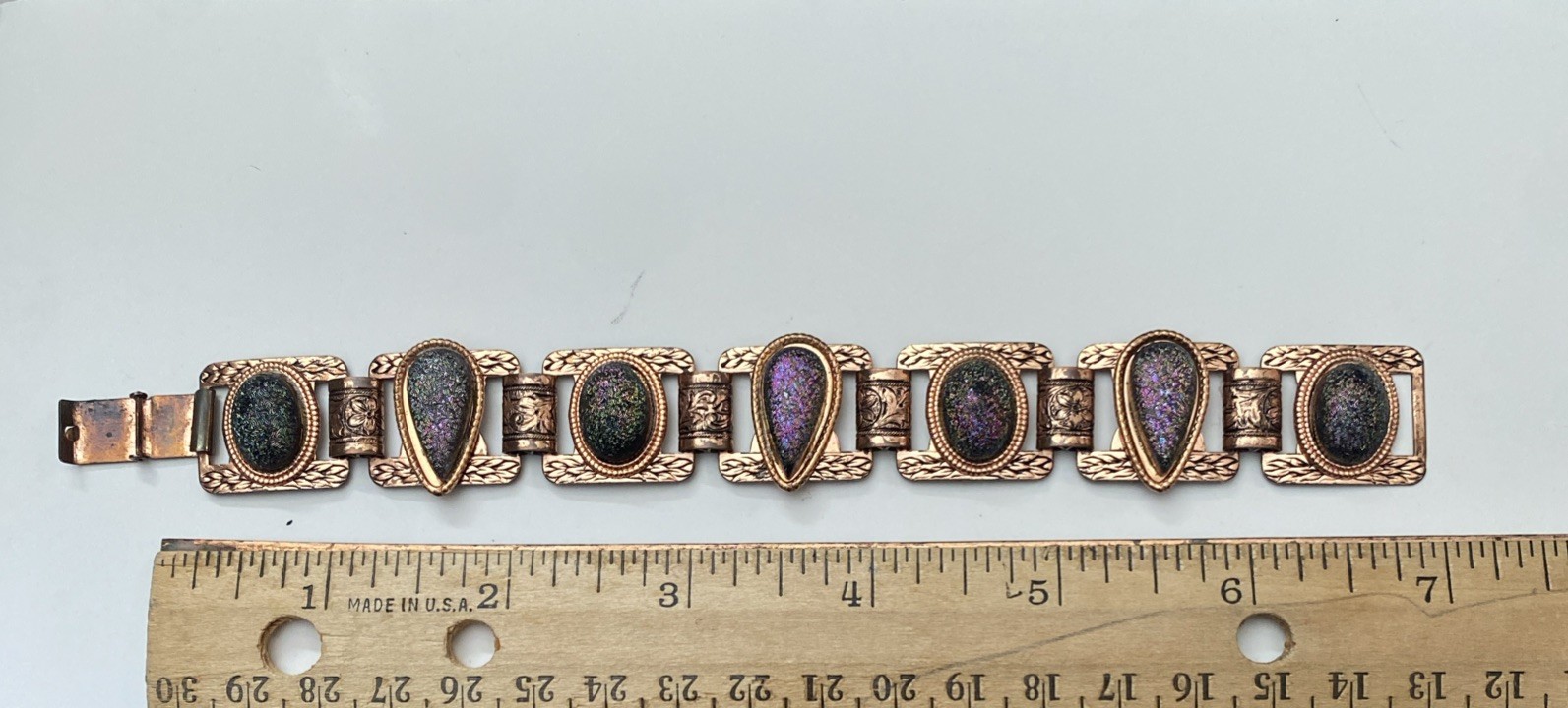 Vintage Coppertone Bohemian Link Bracelet