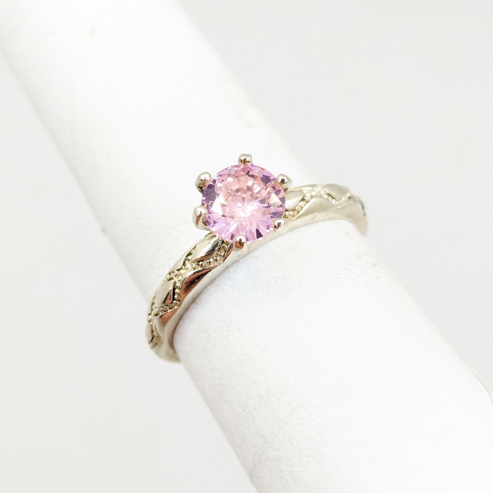Vintage Luxury RING Silver 925 with Chic Bright Stone -size: 7.75US (17.5mm)| #8
