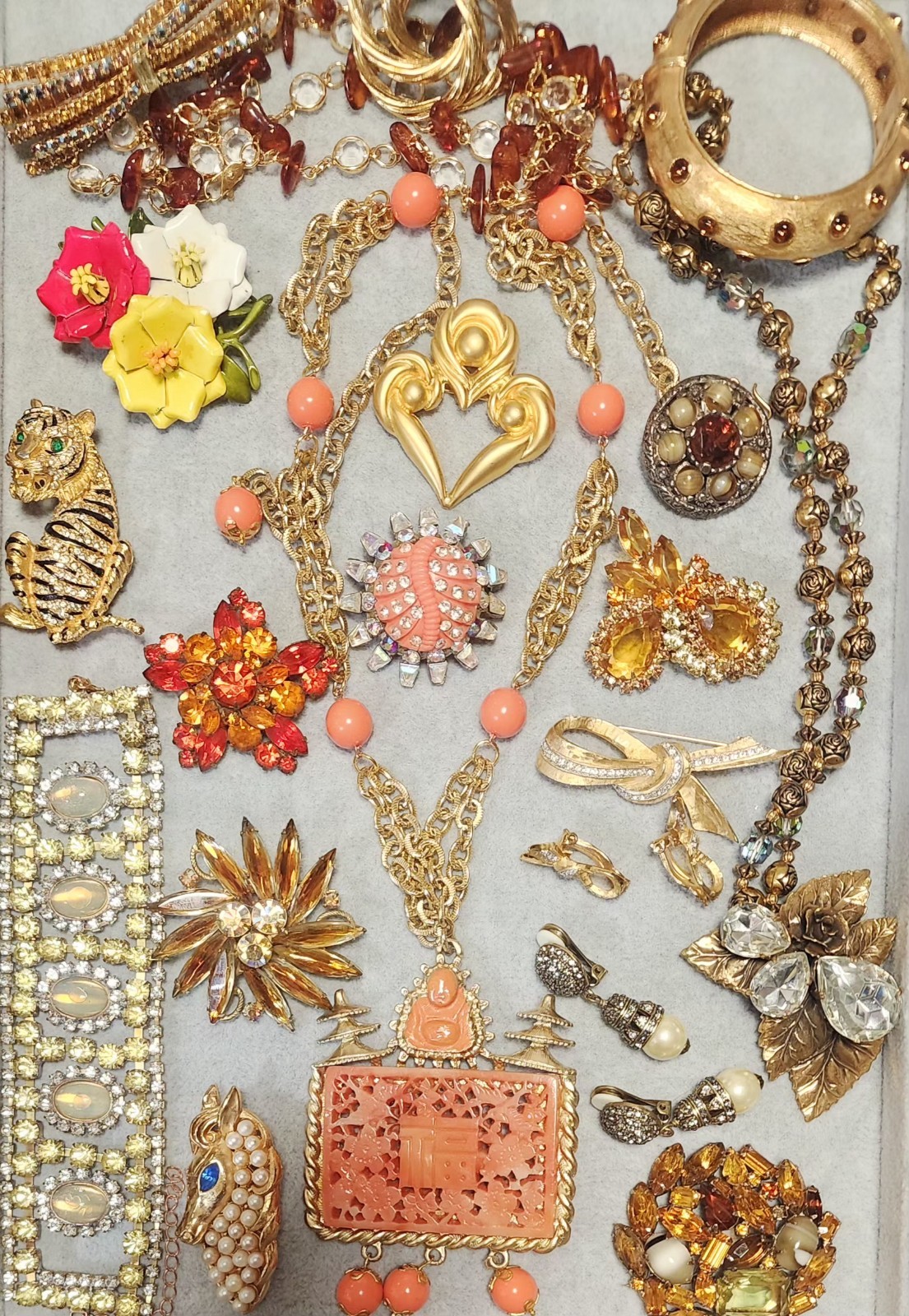 VtgJewelry Lot 20pc Juliana DeNicola Delizza Elster Bijoux MG Cadoro C828