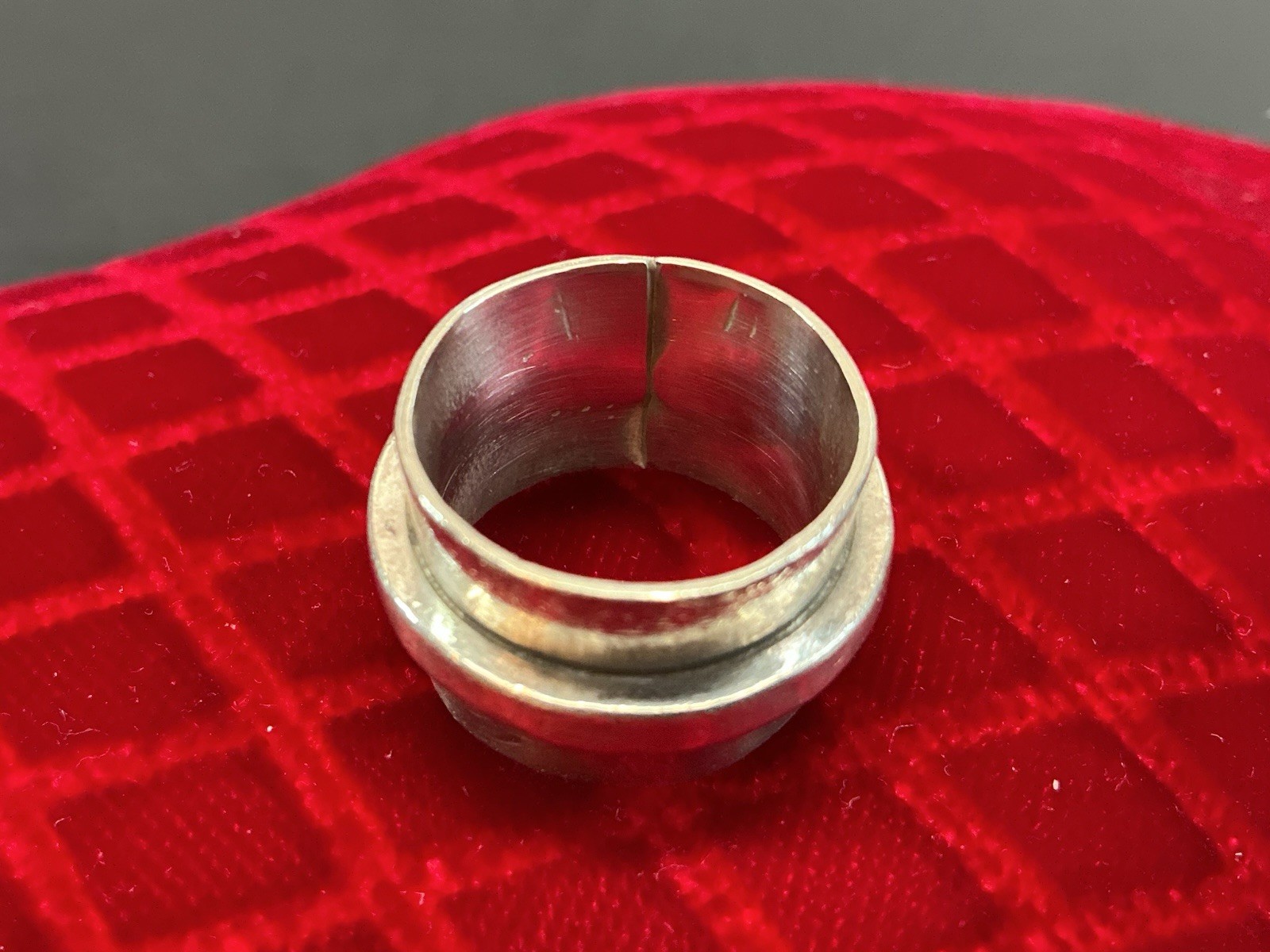 Size 6 ** 1/2 Inch WIDE BAND Sterling Silver Vintage Mexico 925 Ring