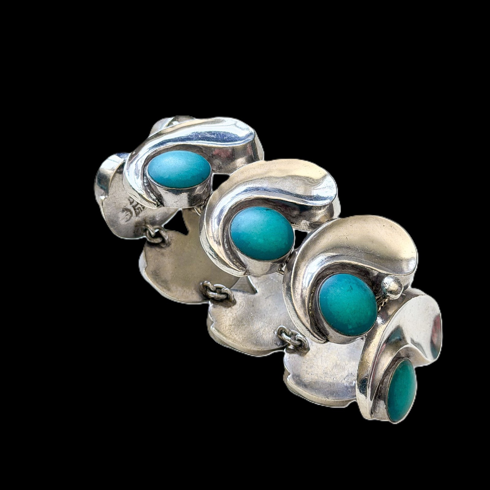 RARE Vintage Antonio Pineda & Los Castillo Sterling Silver Taxco Bracelet 127G