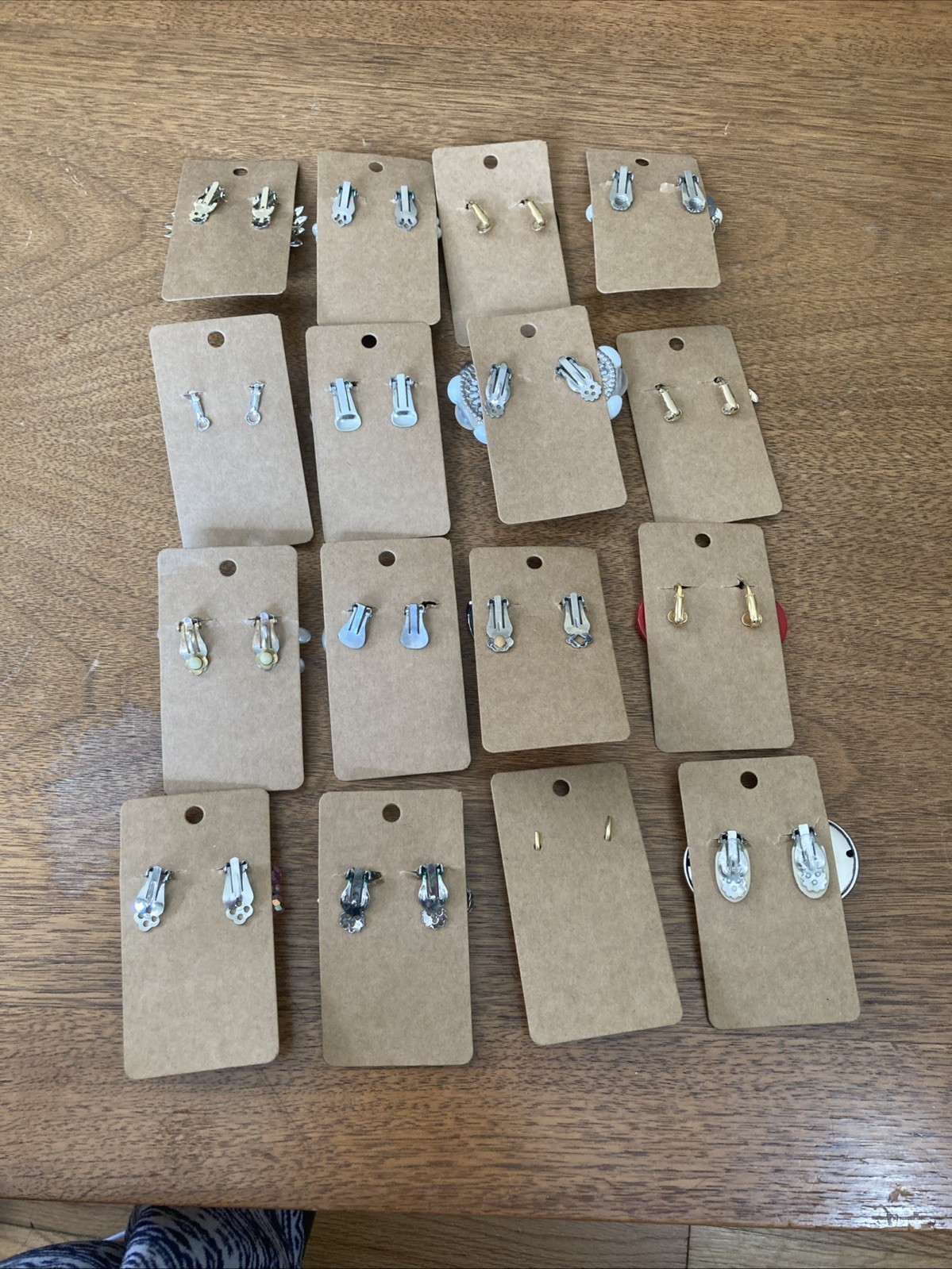 Lot 16 Pairs Vintage Clip On Earrings 1950s-1980s Retro MCM Costume Jewelry Mod
