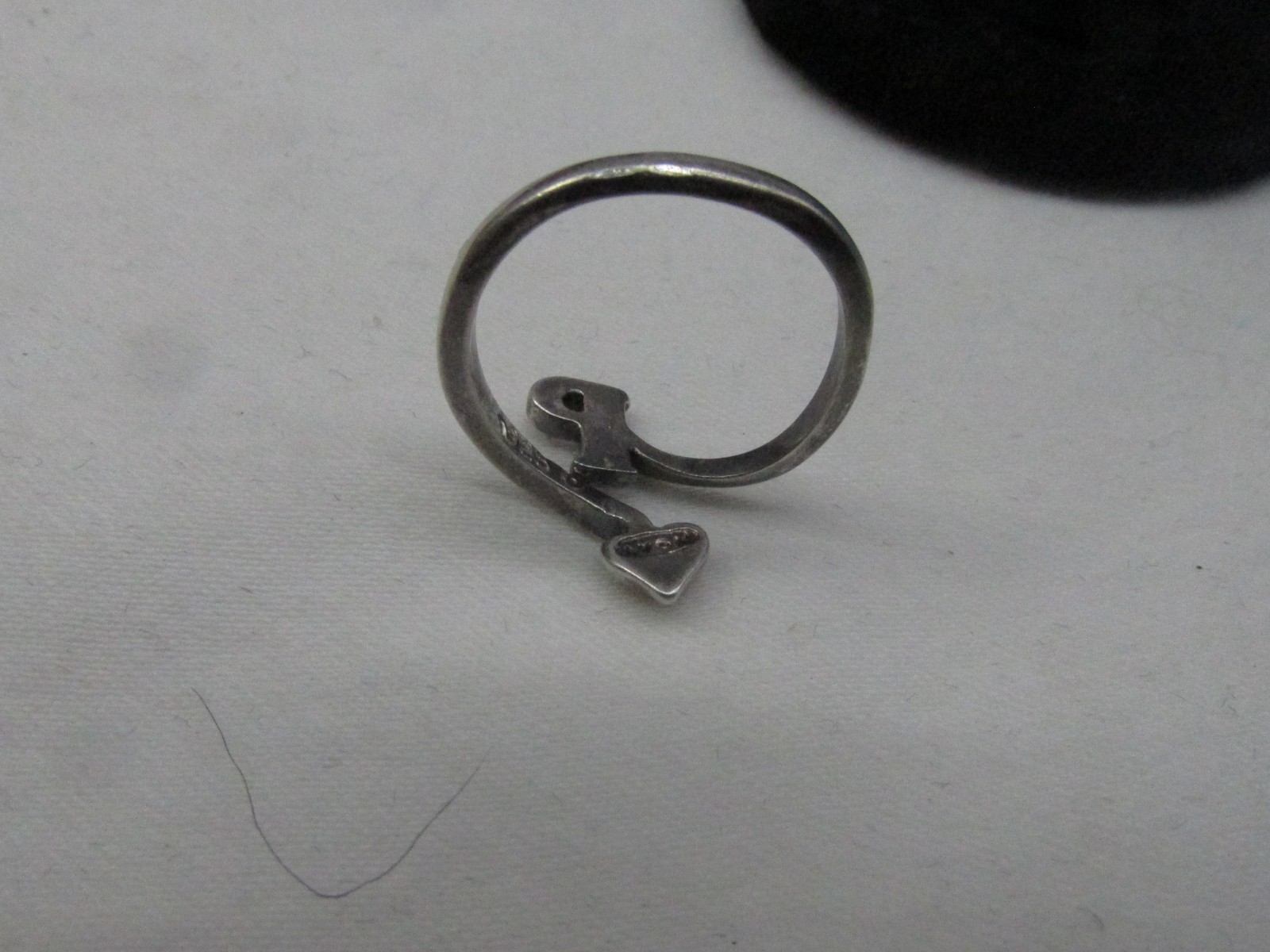 Vintage Sterling Silver Letter “P” Wrap Style Ring Sz 5.75 Marked 925 Adj #450
