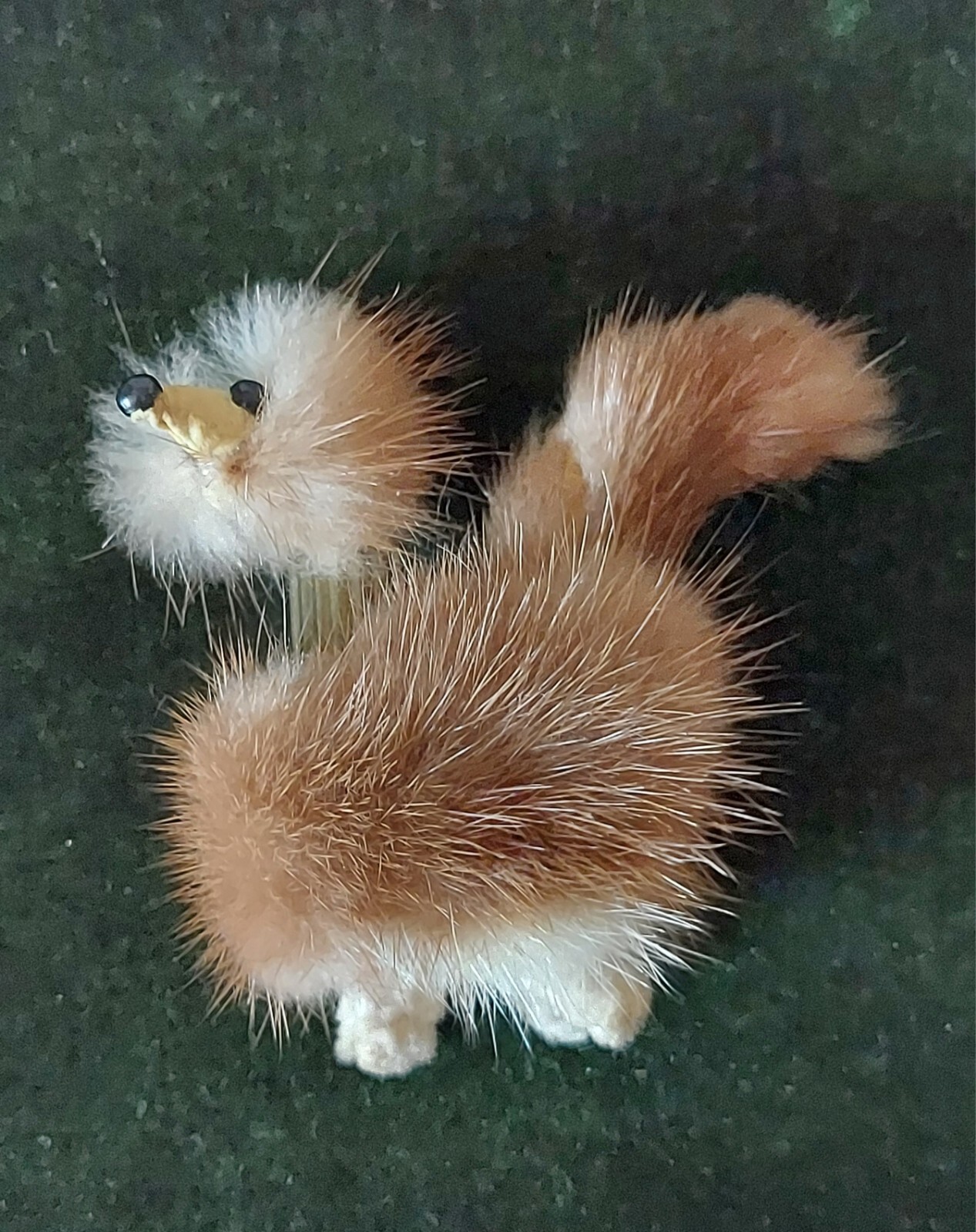 Vintage Mink Fur Poodle Dog Brooch Pin