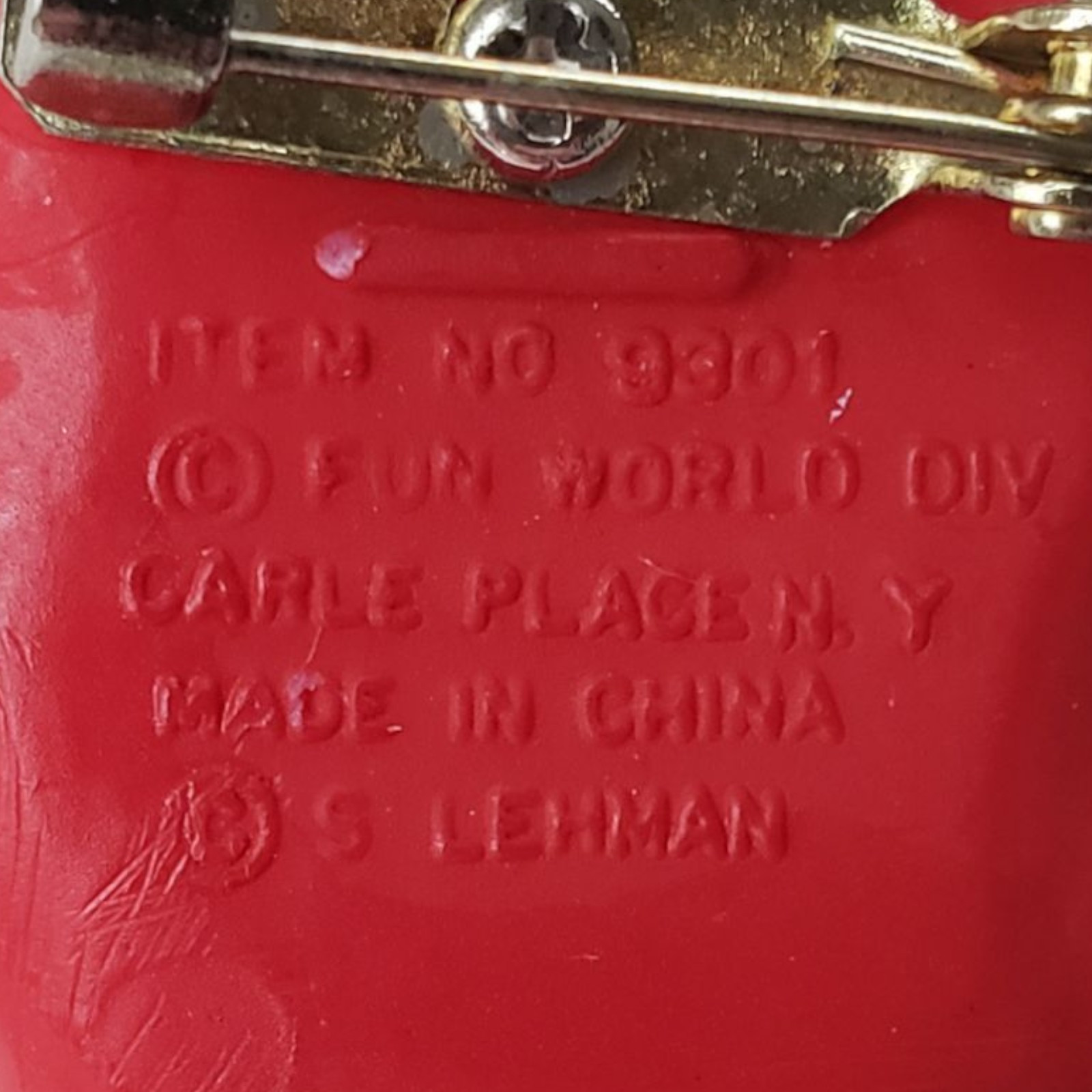 Vintage Fun World Carle Place NY Little Devil Brooch Pin 2″