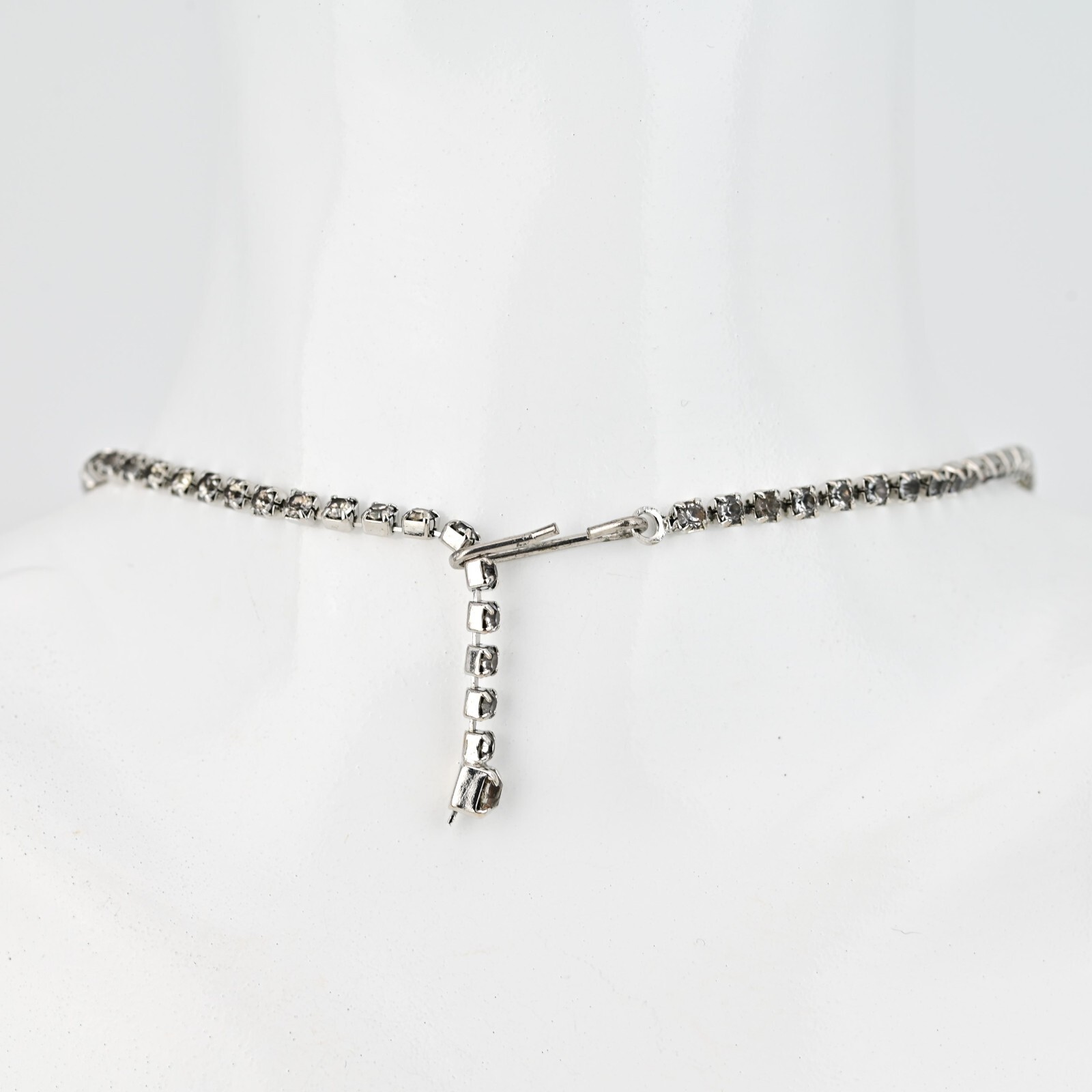 Original Vintage Designer Deco Zirconia Moissanite Gemstone Estate Necklace
