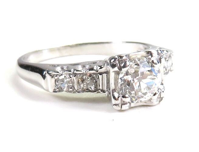Antique Deco 1920’s European Diamond Engagement 13K Ring Size 5.25 UK-K EGL USA