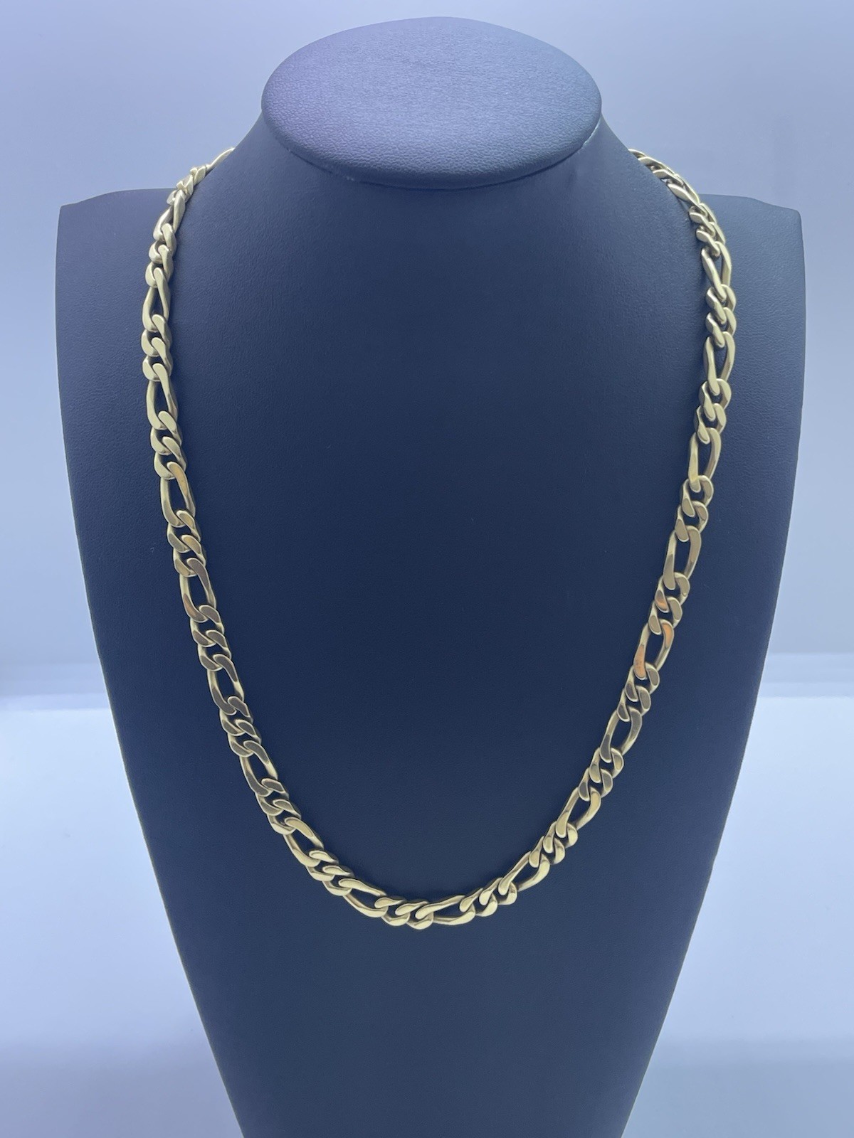 David Webb Vintage Solid 18K Gold Figaro Link Chain 19.5 Inches