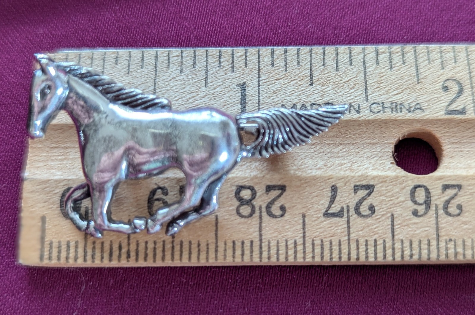 Vintage Sterling Silver 925 Running Galloping Horse Ladies Pin Brooch 1.5 “
