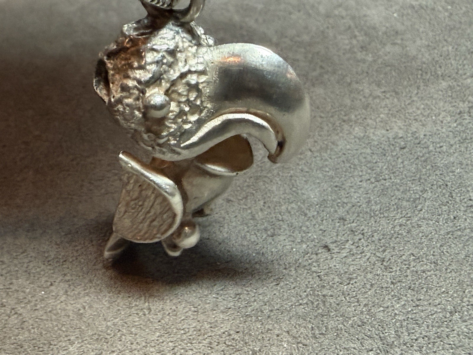 SIGI PENEDA Sterling Silver Parrot Bird Tropical 3d Handmade Necklace 25” LARGE