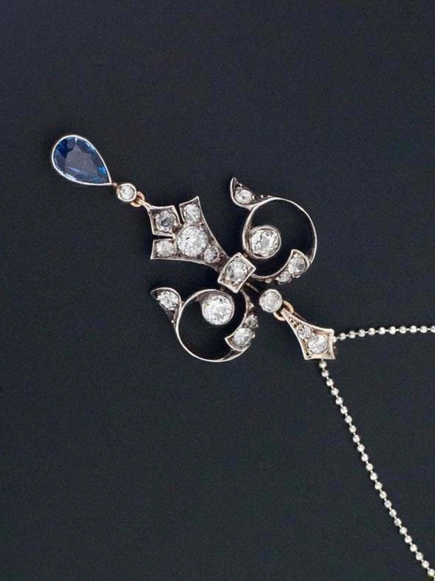 2.50Ct Art Deco Style Lab Created Diamond Anniversary 14k White Gold FN Pendant