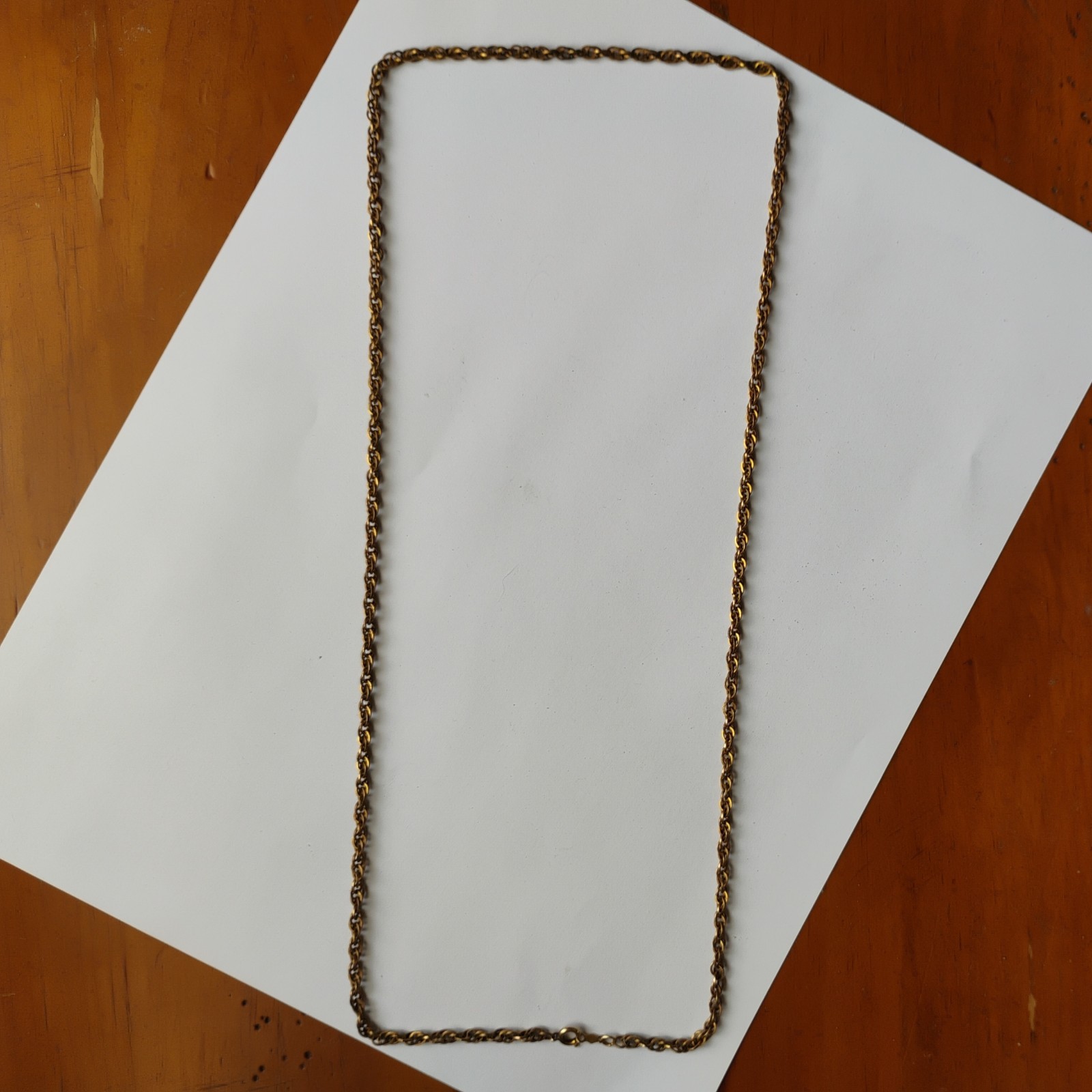 Vintage 1/20 12k Gold Filled GF Rope Chain Necklace 27 In 5mm
