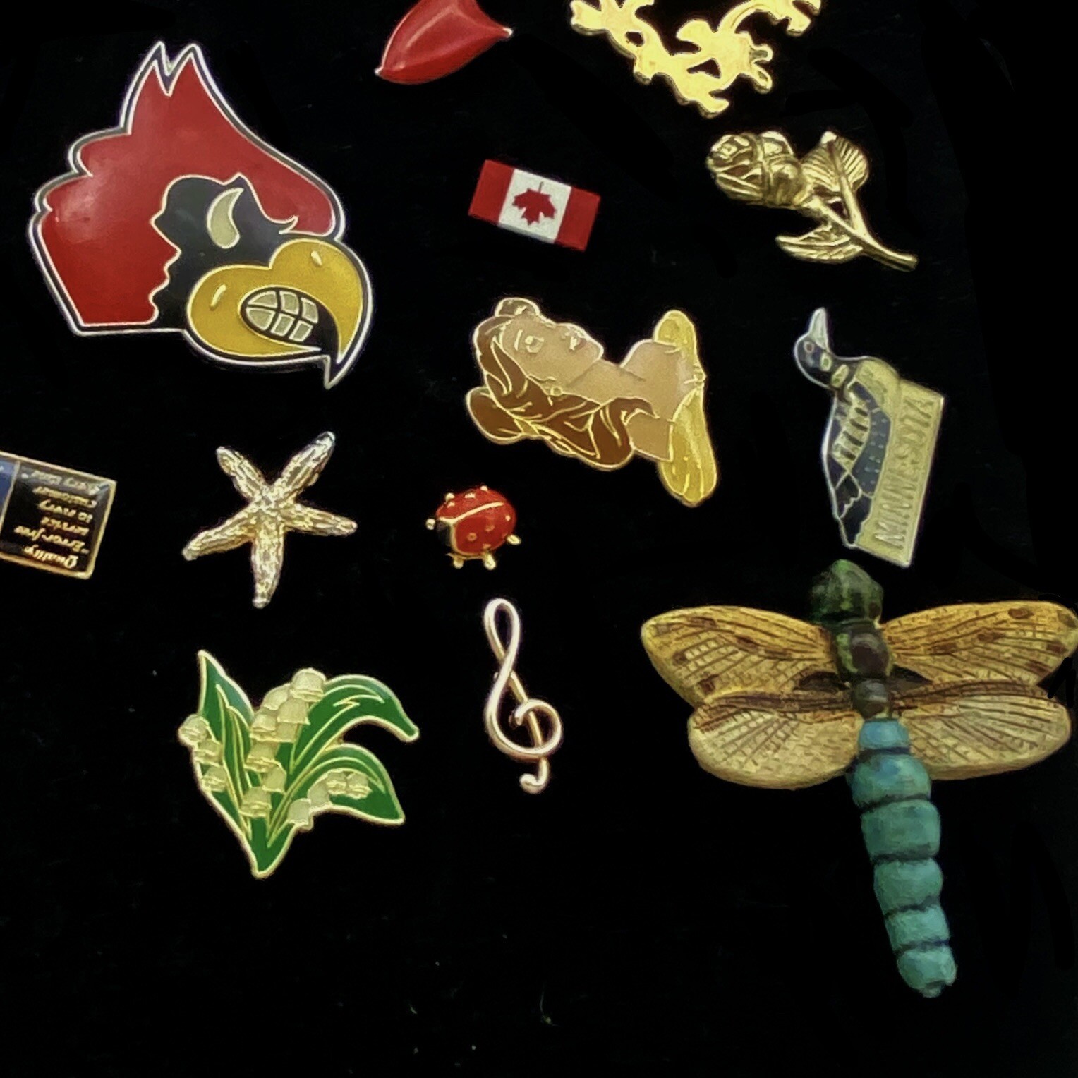 Vintage Enamel Pin Lot 15 Disney Harry Potter Dragonfly Ladybug Collectibles