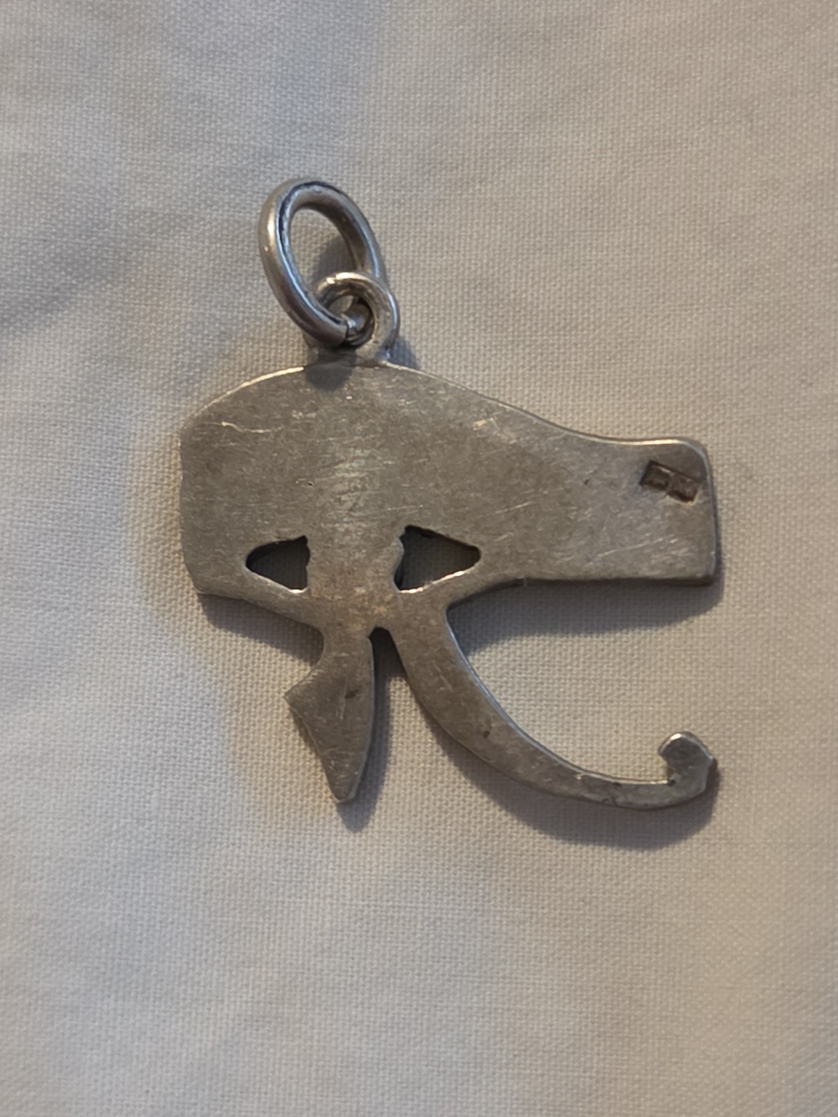 Vtg Egypt Sterling Silver Eye of Horus Pendant