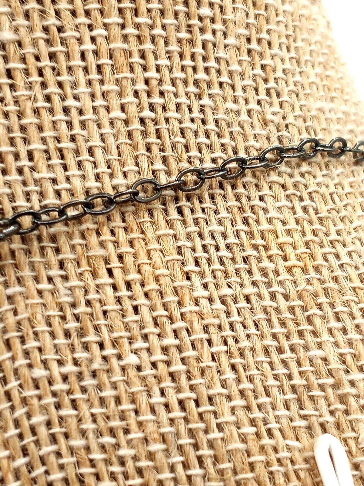 Beautiful Crown Trifari Black Acrylic Faceted Stone Y-Drop Necklace