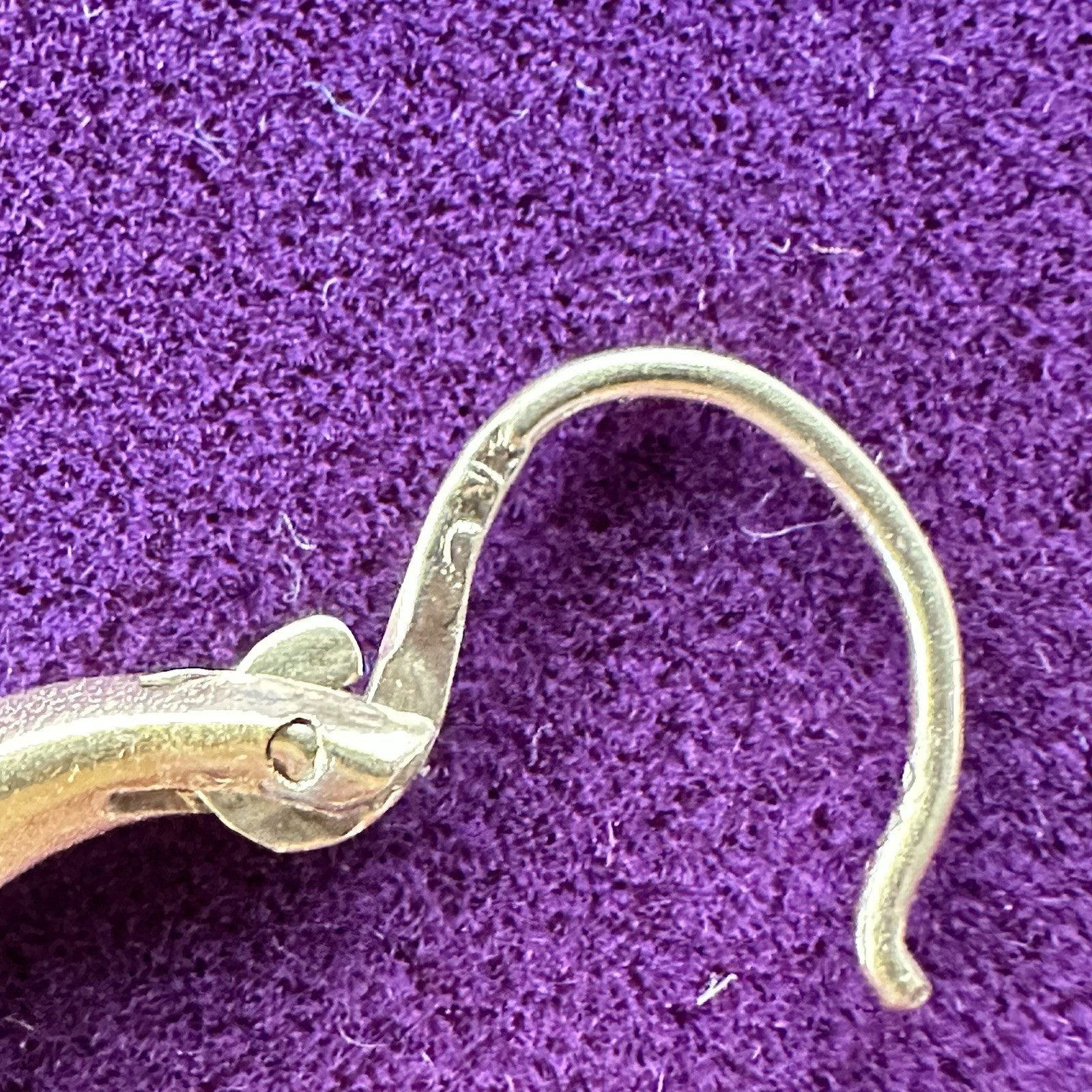 VINTAGE 14K YELLOW GOLD SMALL HOOP EARRINGS 1.53 GRAMS